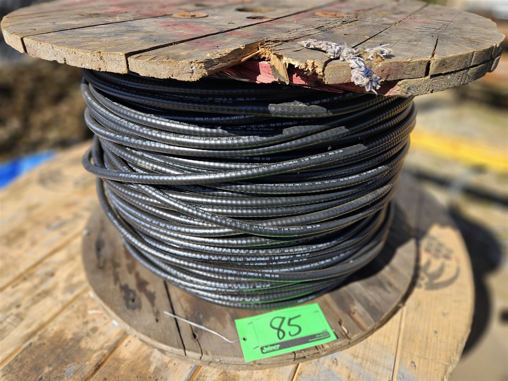 REEL OF FIBRE CABLE - APPROX. 400 FT.