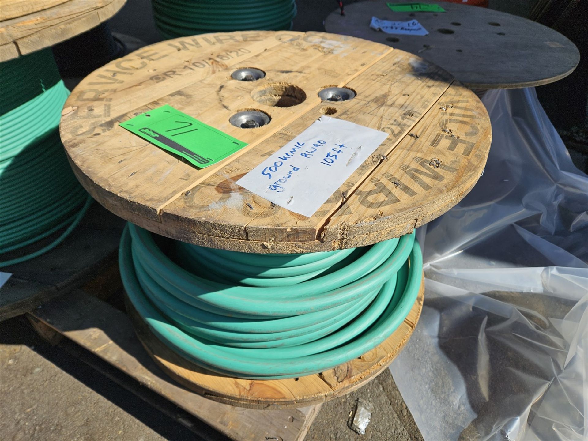 REEL OF RW500 ST-00-LL GROUND 500KCM RW90 - APPROX. 105 FT. - COPPER