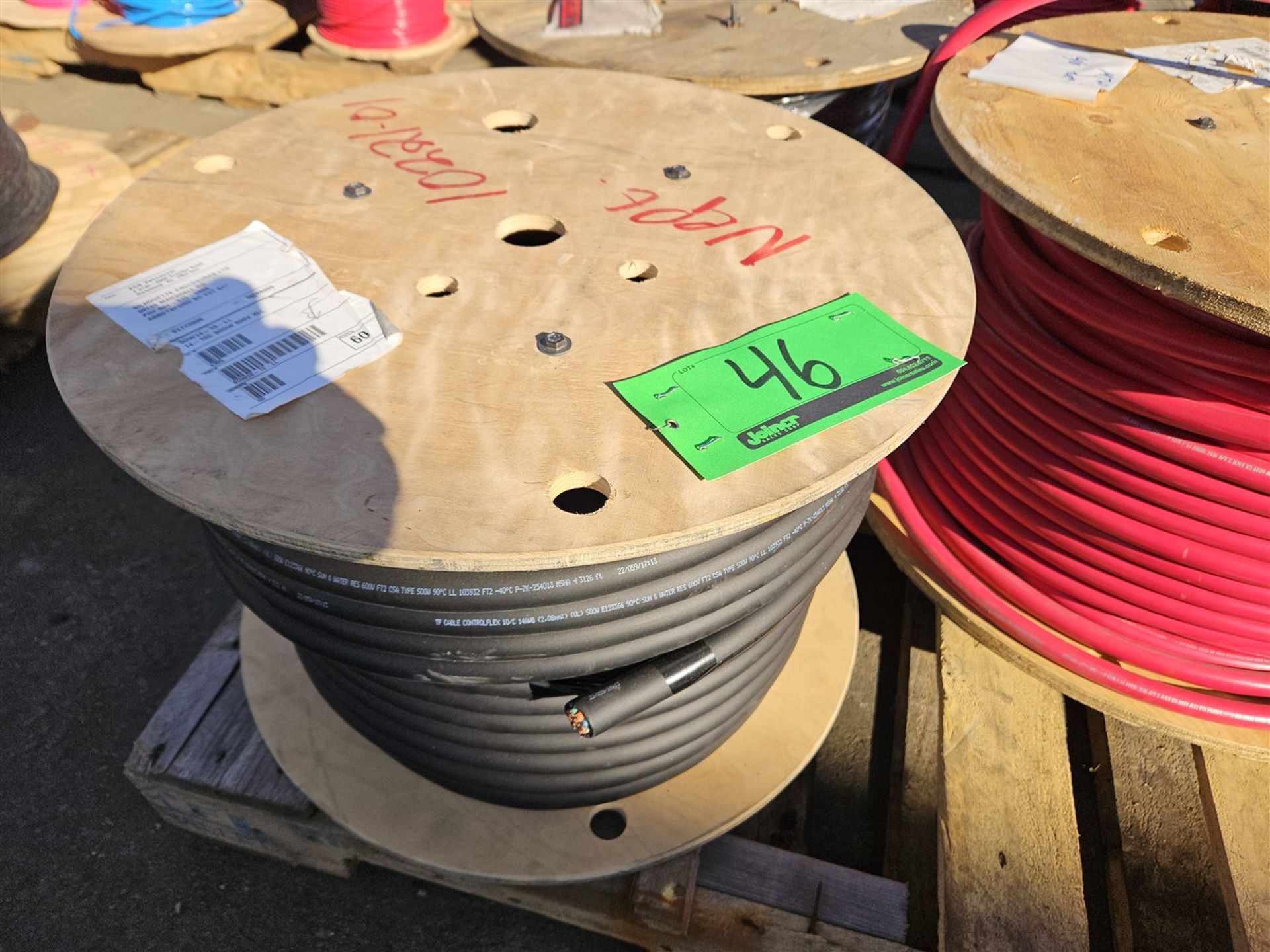 REEL OF 14-10C 500W 600V XLLP - APPROX. 106 FT. (COST $1267) - COPPER