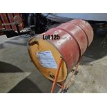 BARREL OF SHELL 15W-40 OIL W/BARREL STAND