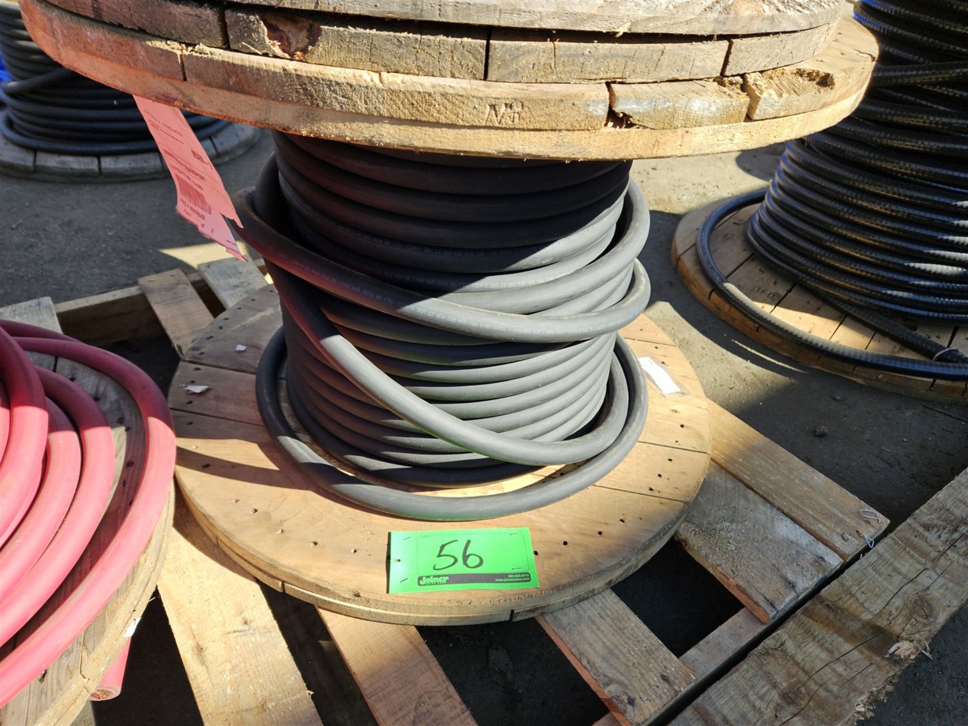 REEL OF GENERAL CABLE M1 CAROL SUPER VV-TRON DIESEL LOCOMOTIVE 373.7 KCMIL, 2000V - APPROX. 130 FT