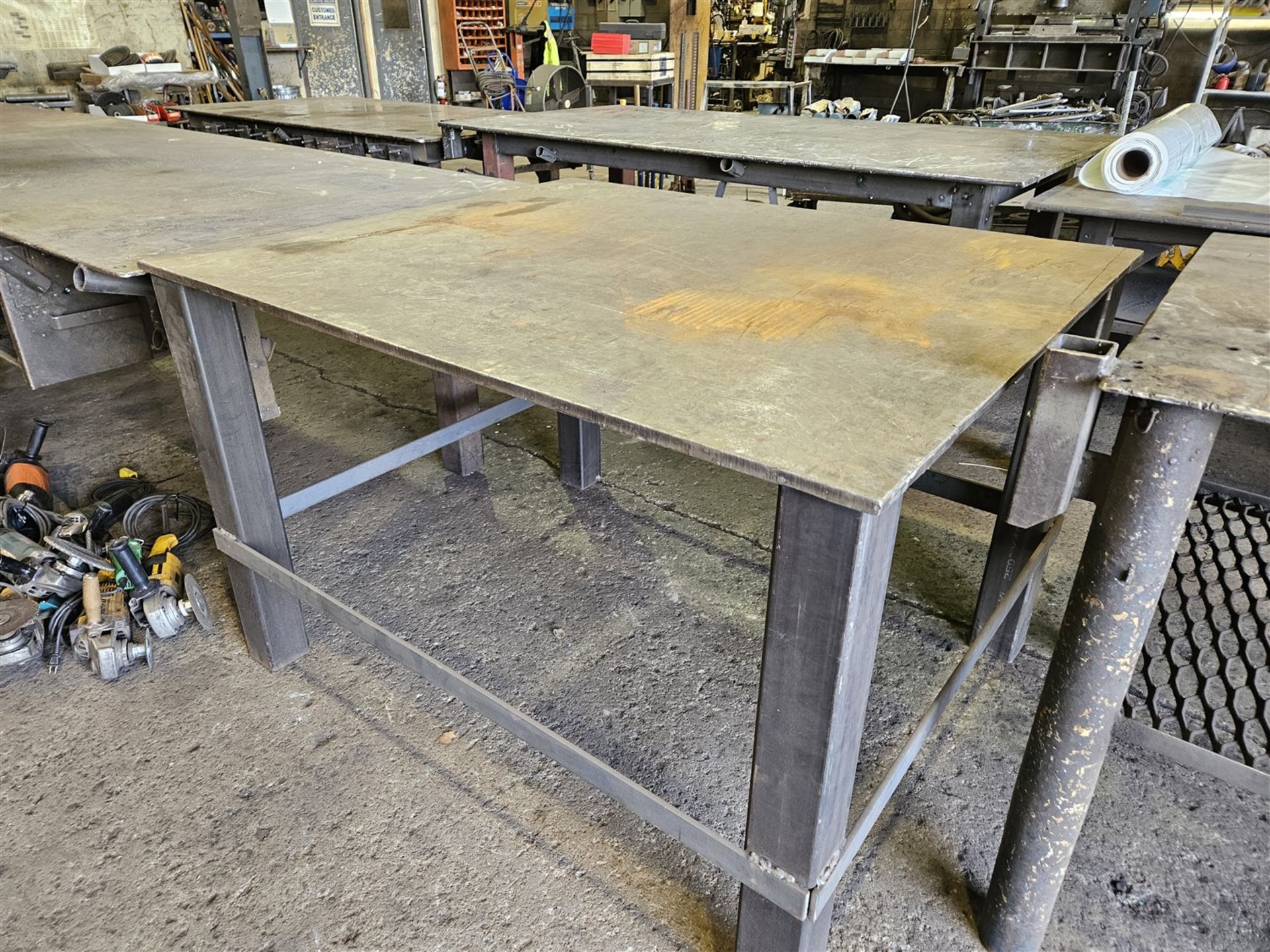4 FT. X 4.75 FT. STEEL SHOP TABLE
