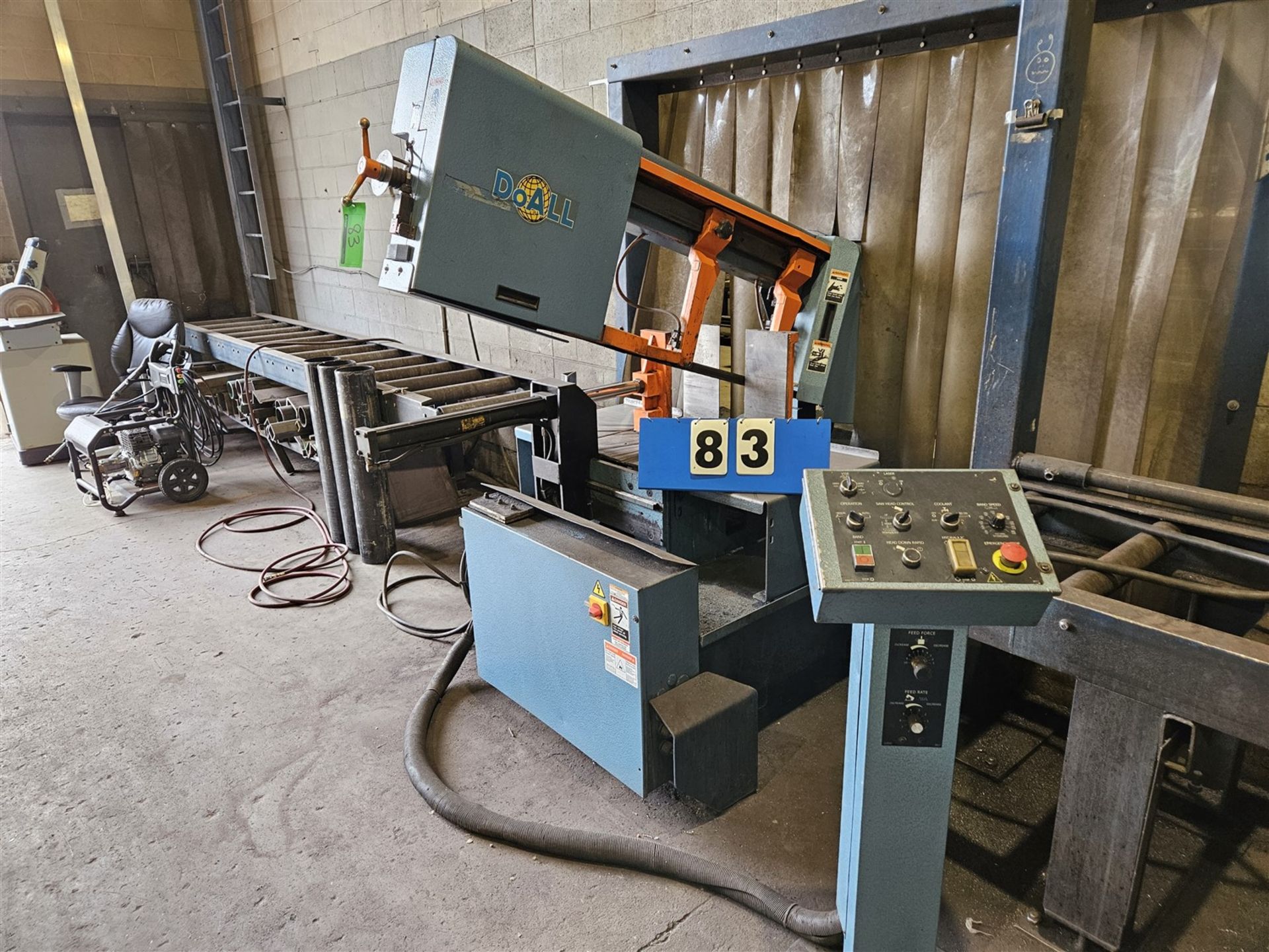 2015 DOALL METAL CUTTING BANDSAW, MODEL 500DS, 460VOLT, 197 IN. BAND LENGTH, S/N 593-15240