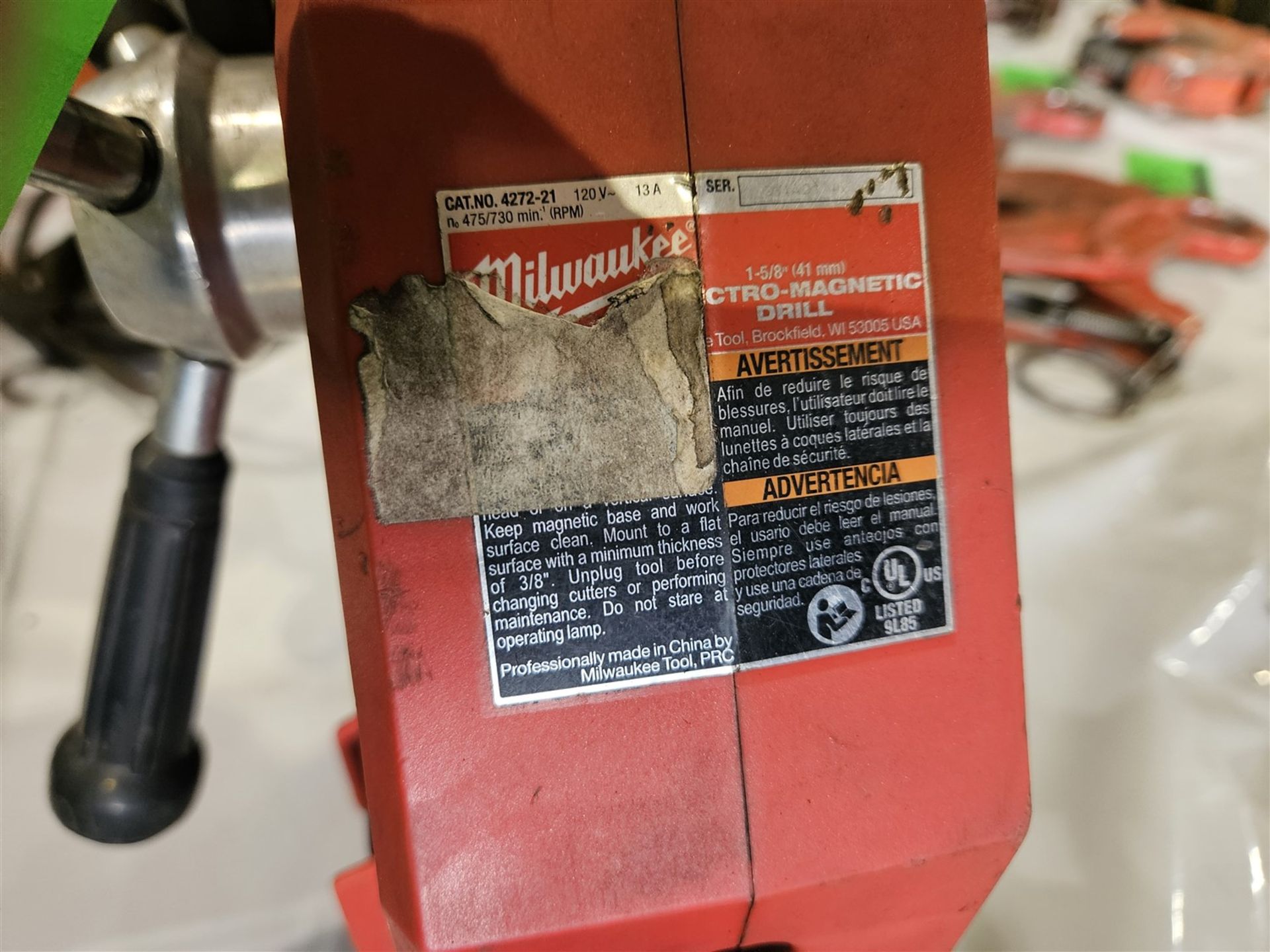MILWAUKEE 1-5/8 IN. (41MM) MAGNETIC DRILL - Image 2 of 2
