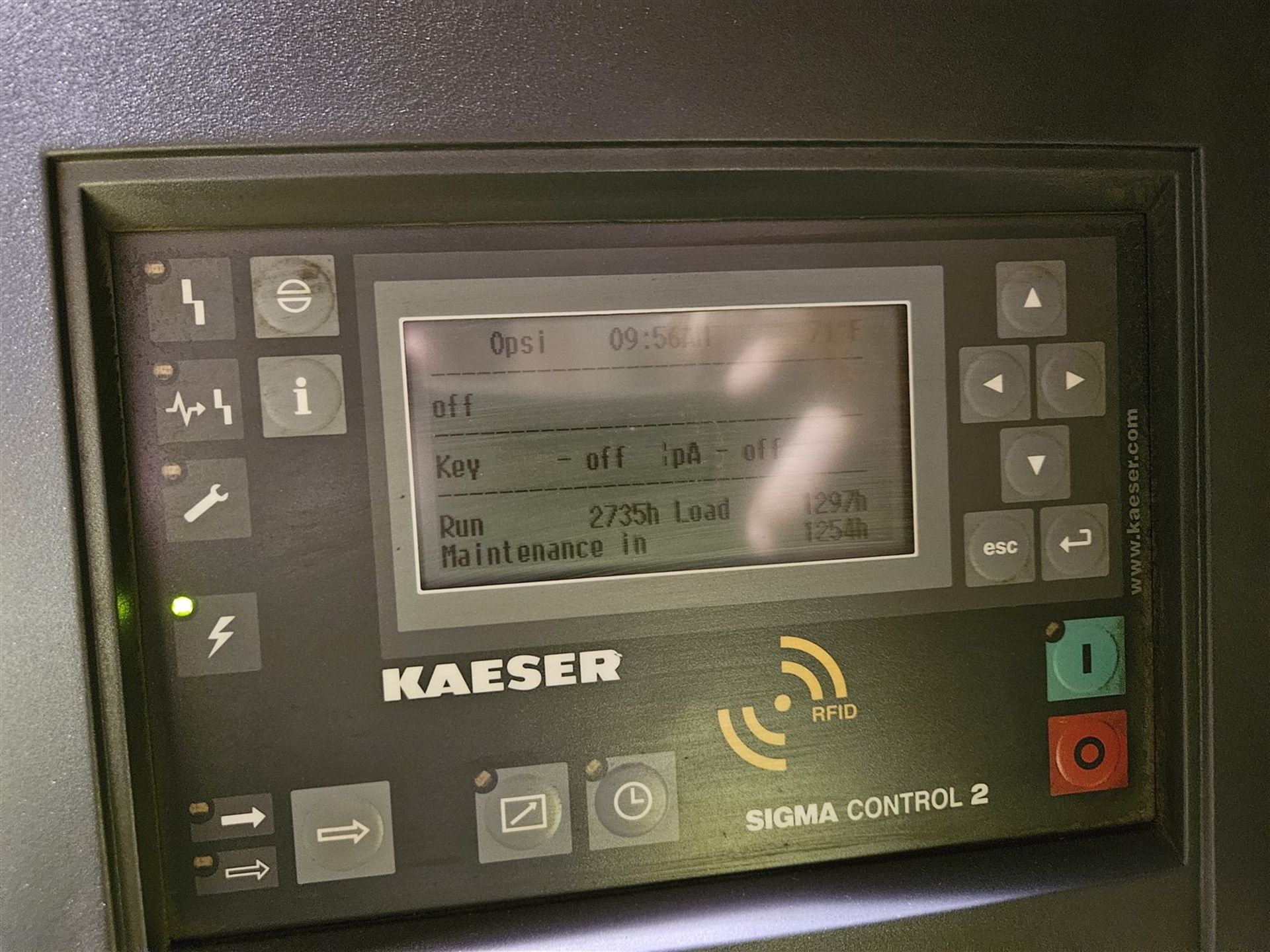 KAESER SMIO SIGMA ROTARY SCREW COMPRESSOR, 2,735 RUNNING HOURS, 10HP/208/230/460/3PH - Image 2 of 4