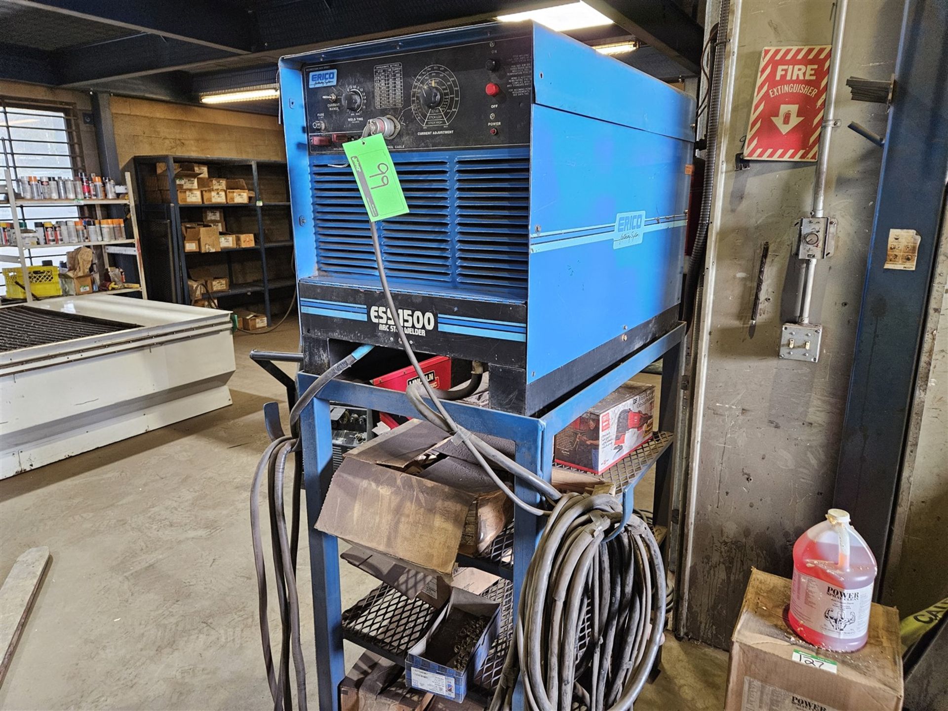 ERICO ESS 1500 ARC STUD WELDER/RACK AND NELSON STUD INVENTORY