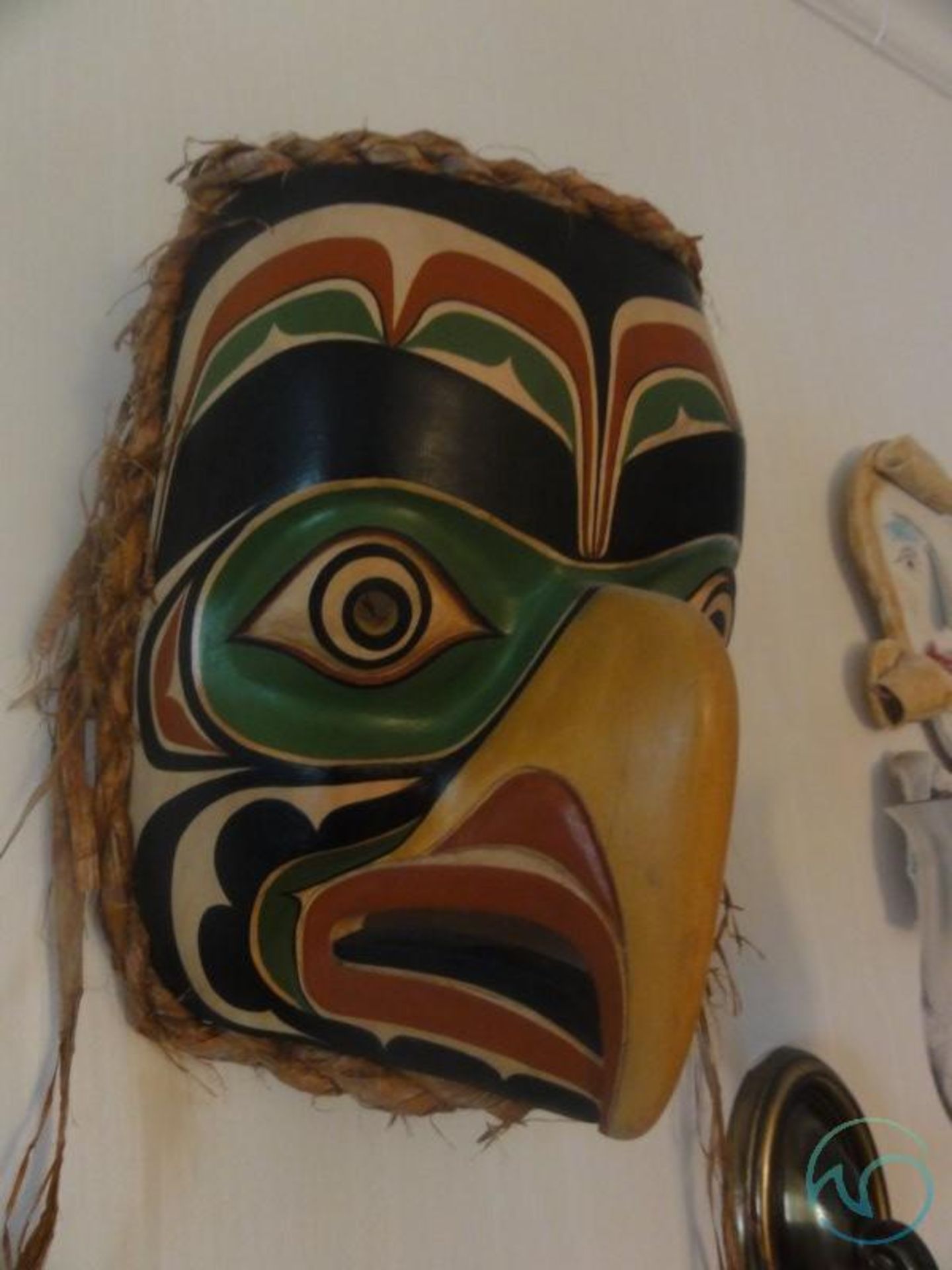 Northwest Indian signed mask - Bild 2 aus 5