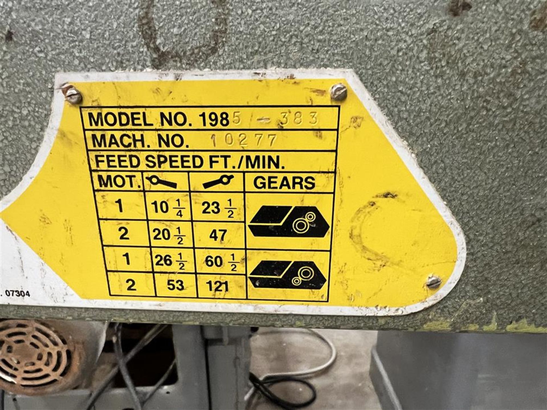 HOLZ MODEL 198 POWER FEED, 1HP, THREE PHASE - Image 2 of 5