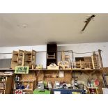 LOT OF ASSORTED DISPLAYS ON 1-SHELF