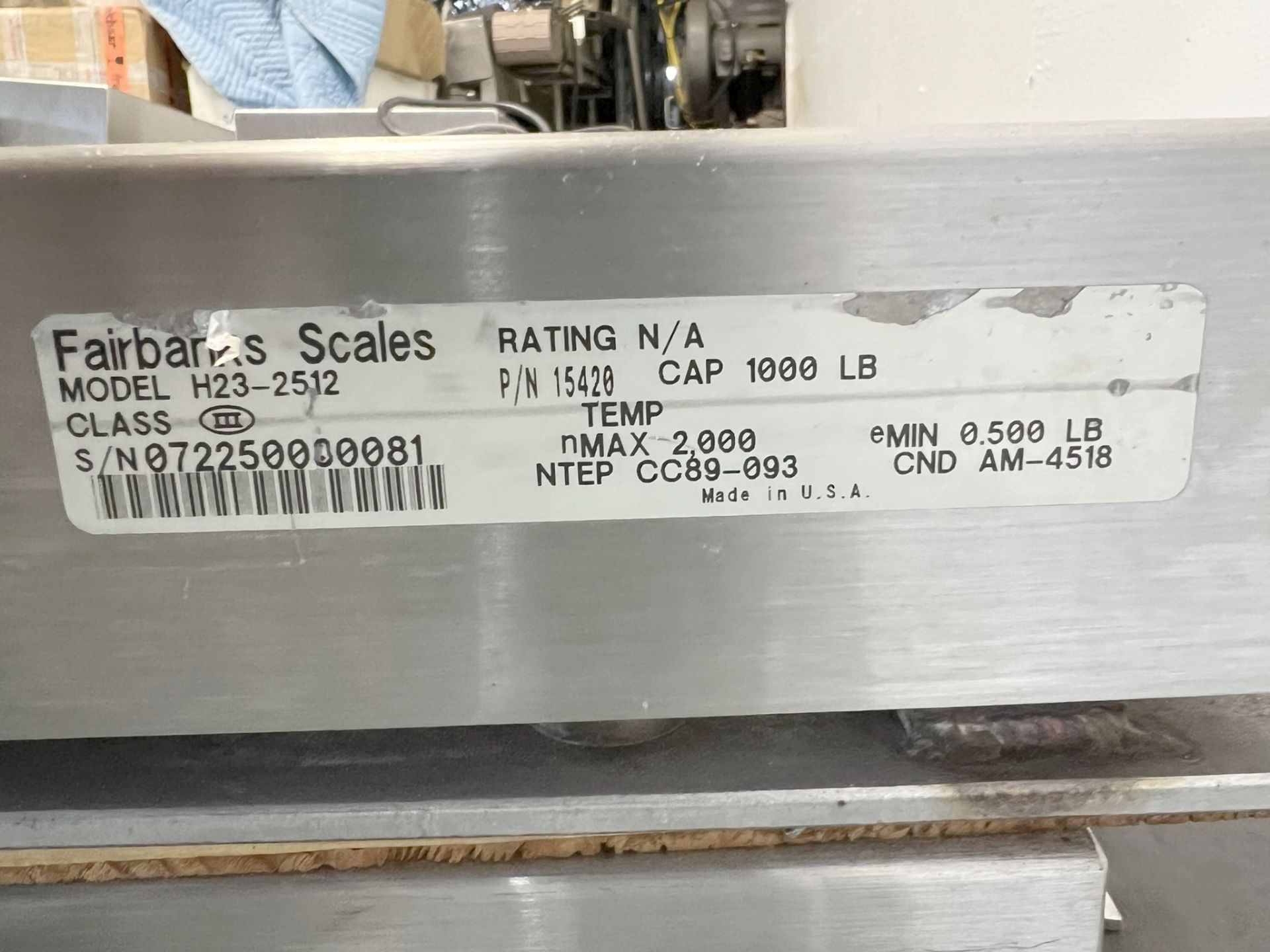 Lot of (2) Fairbanks 1000 lbs. Capacity Digital SS Warehouse Floor Scales w Ramps - Image 4 of 5