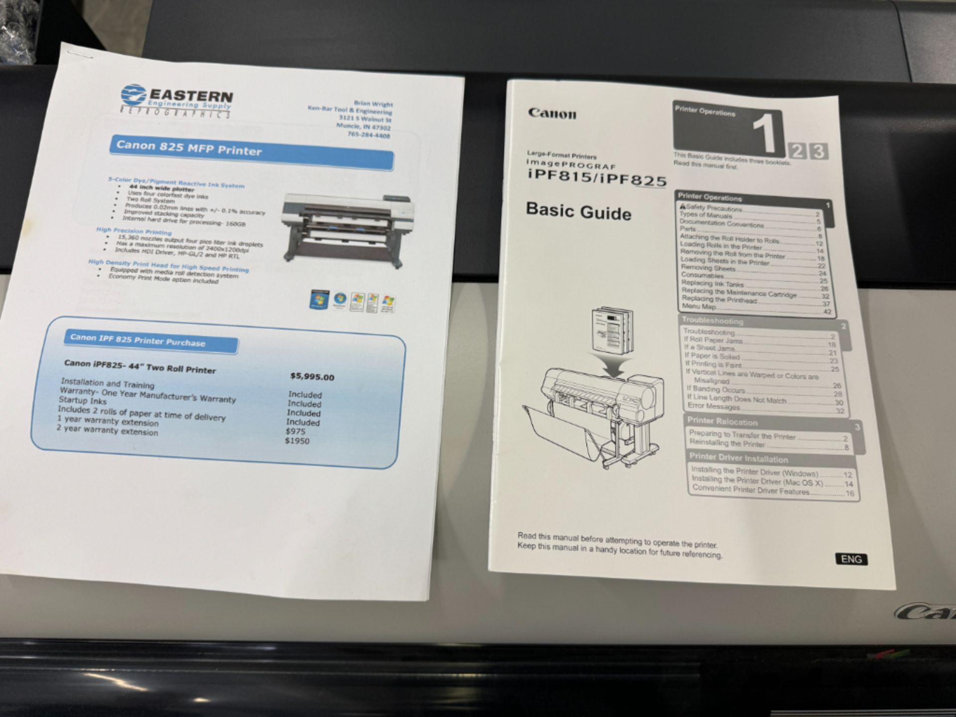 Cannon IPF 825 Printer - Main Board Defective - Bild 2 aus 6