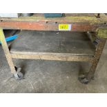 39" steel Frame Cart w/ Wood Top