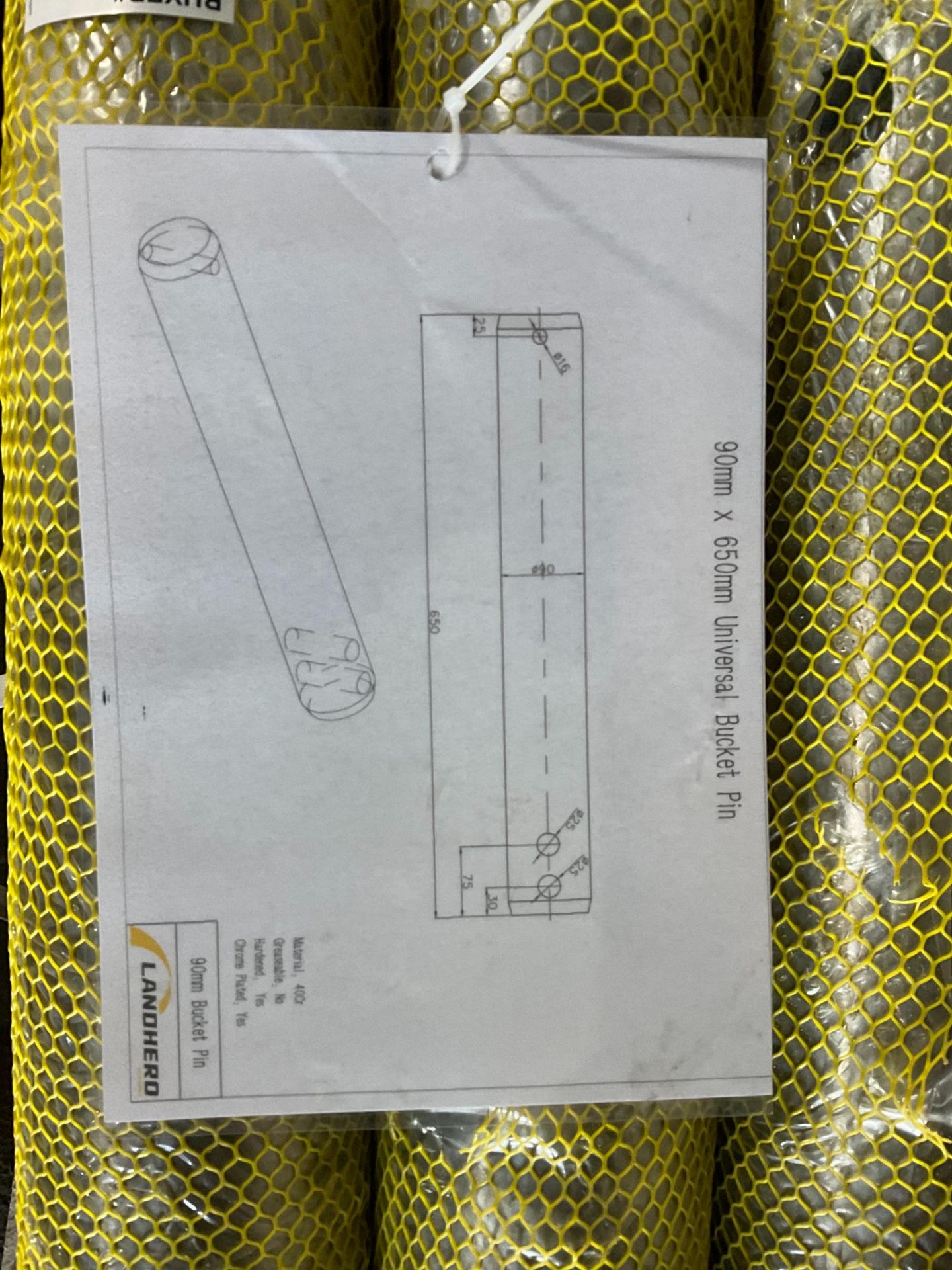 2 90mm x 650mm Universal Bucket Pins - Image 2 of 2