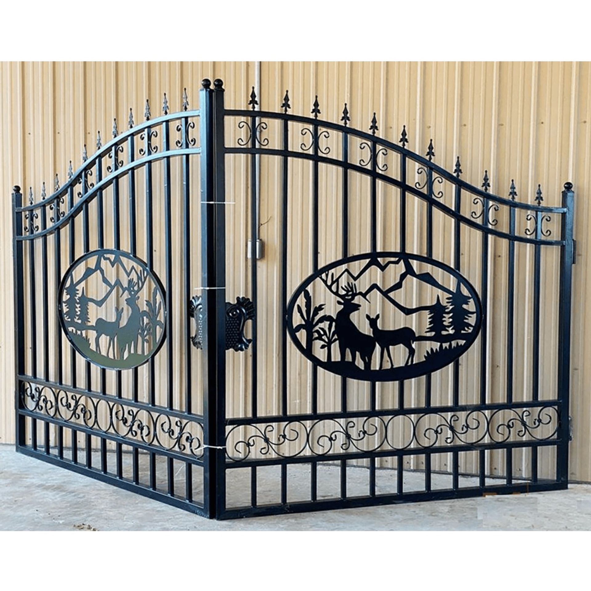 Greatbear 20' Wrought Iron Gate w/ Deer - Image 8 of 11