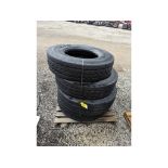4 Goodyear G751 MSA 12R22.5 commercial truck tires USED Virgin Tread Surplus Take Off