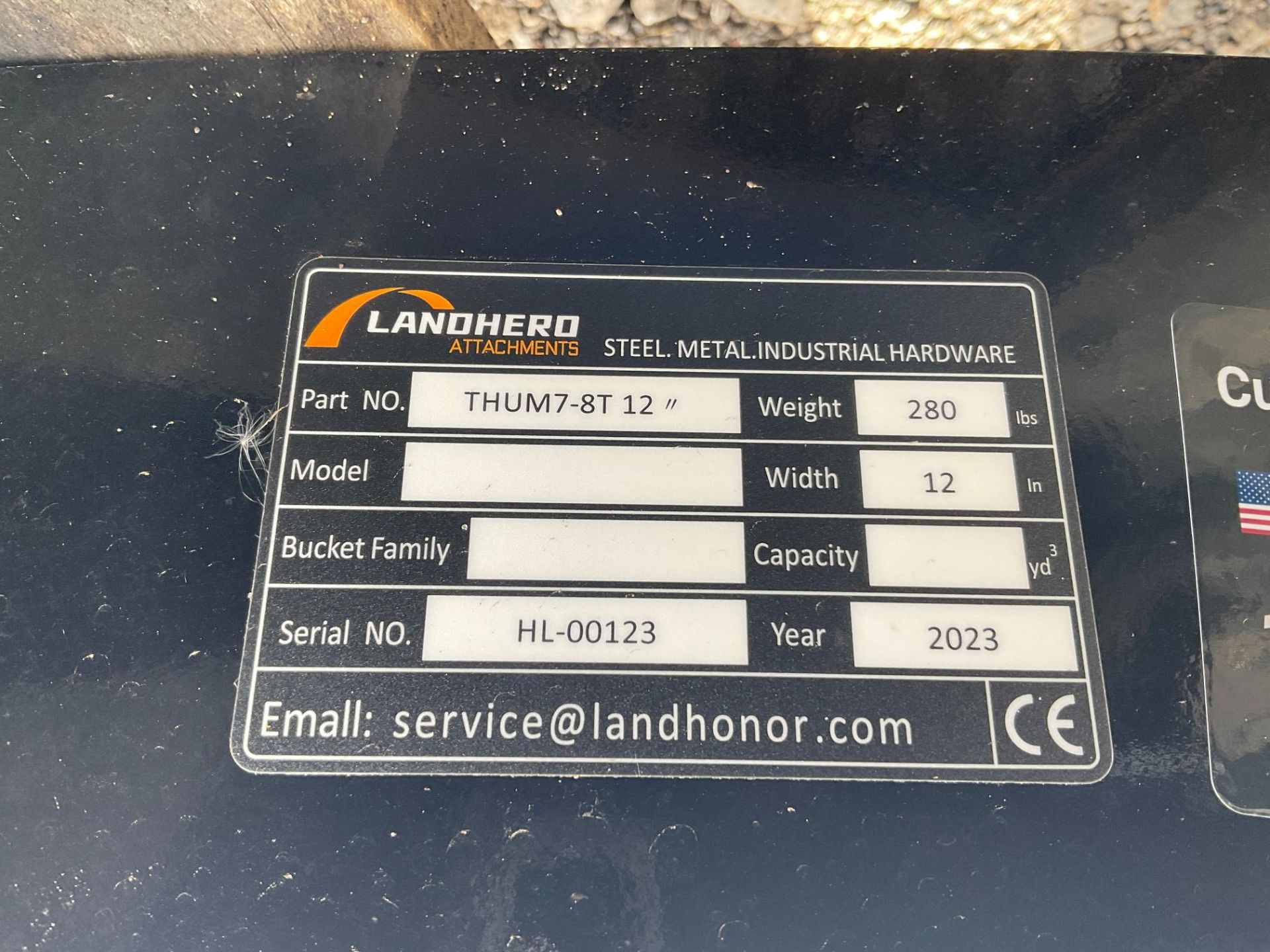 Landhero 8T 12" Mini Excavator Thumb - Image 3 of 4