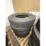 (4) Hankook 11R22.5 commercial truck tires USED Surplus Take Off