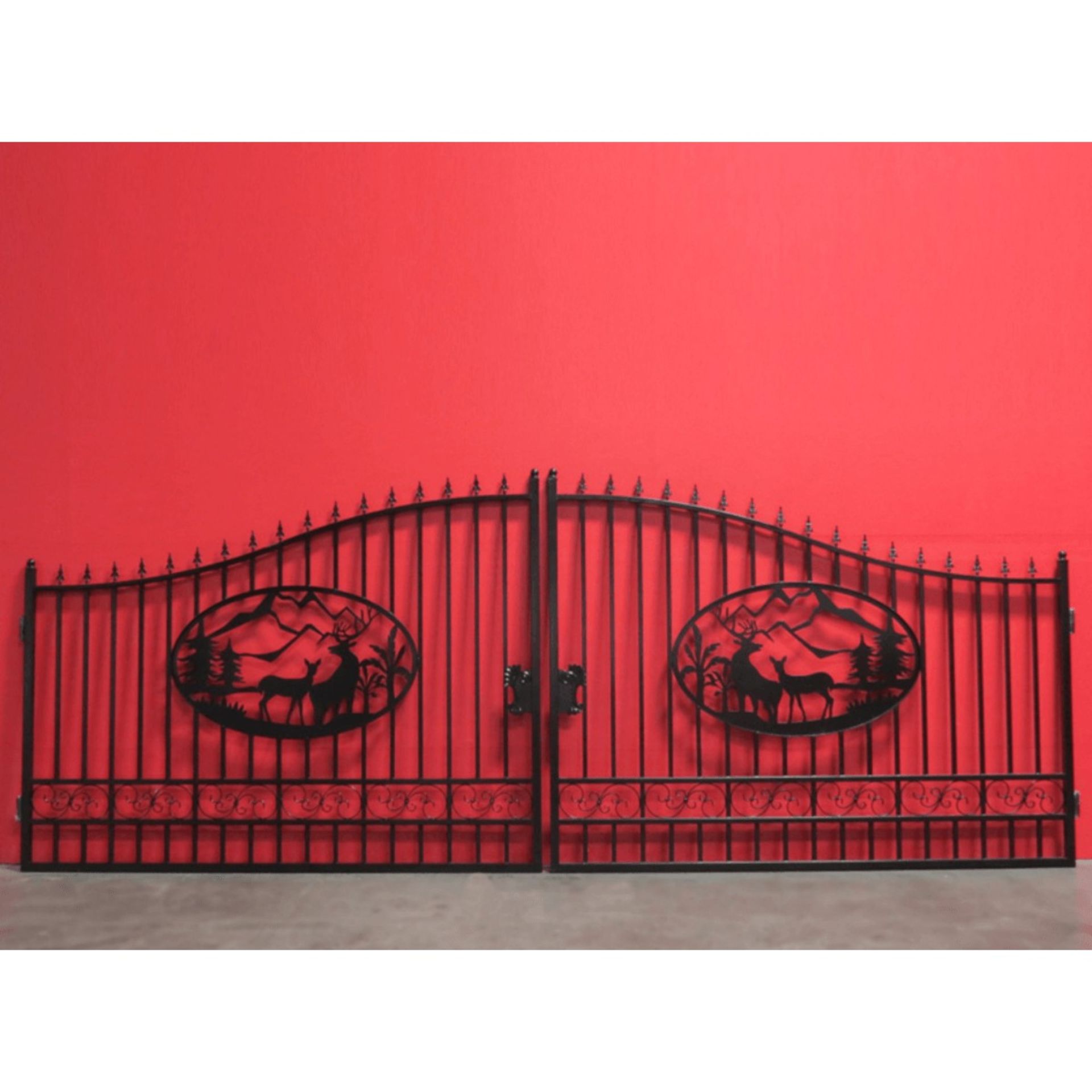 Greatbear 20' Wrought Iron Gate w/ Deer - Image 4 of 11