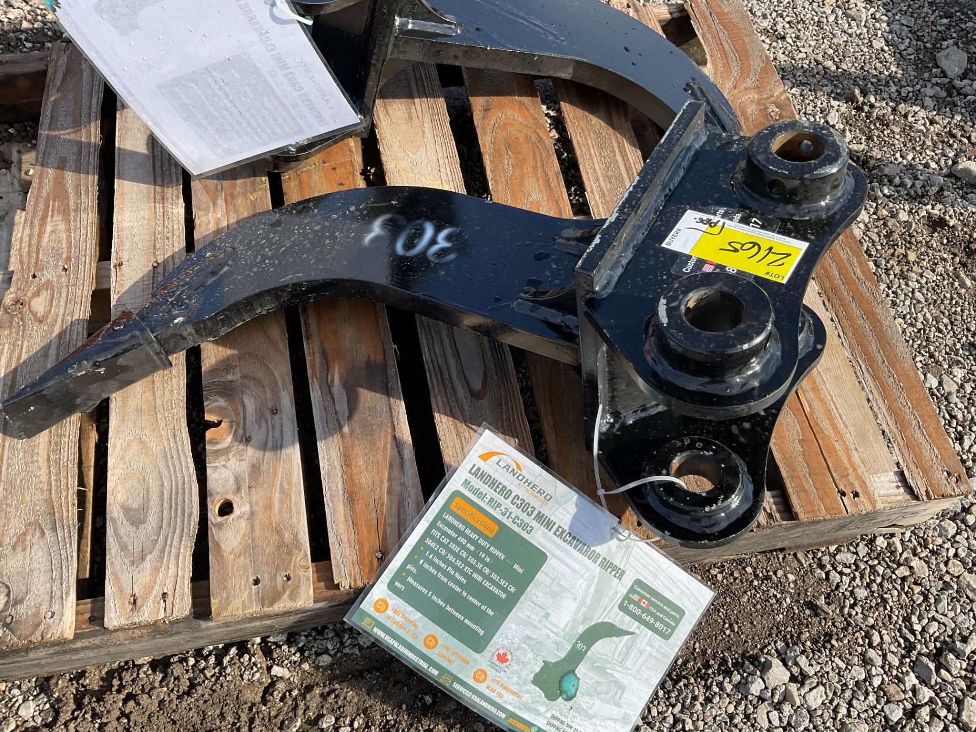 Landhero C303 Mini Excavator Ripper - Image 5 of 5