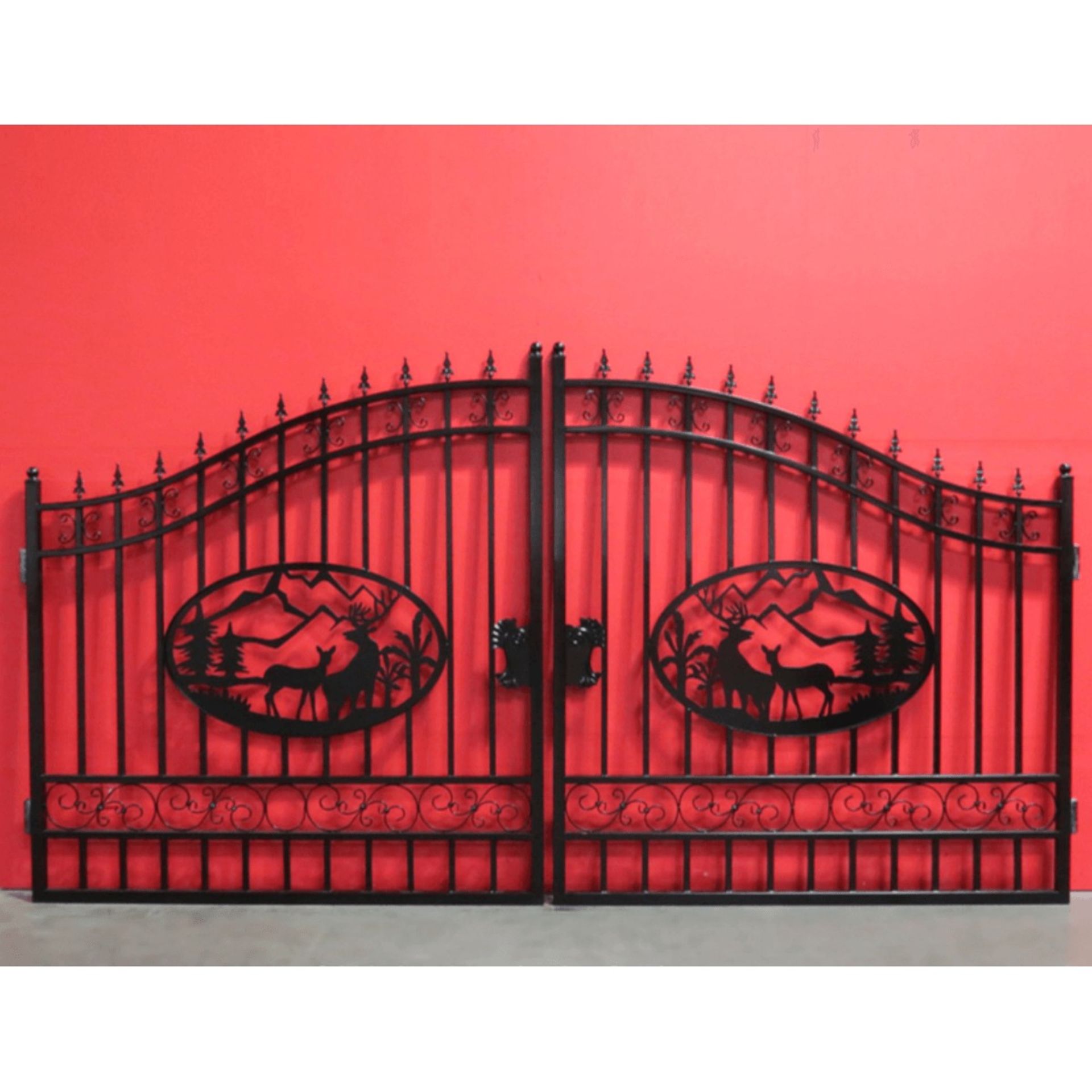 Greatbear 20' Wrought Iron Gate w/ Deer - Image 5 of 11