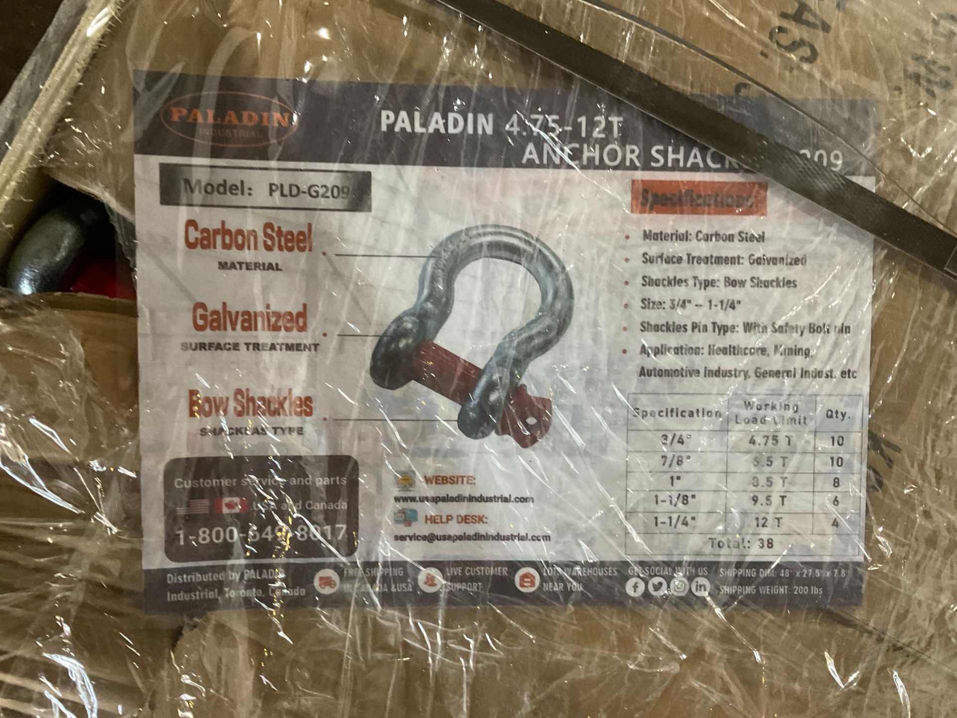 Paladin 4.75-12T Anchor Shackles G209