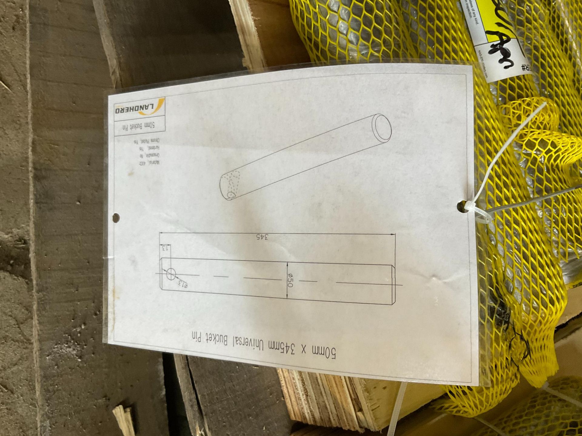 4 50mm x 345mm Universal Bucket Pins - Image 2 of 2