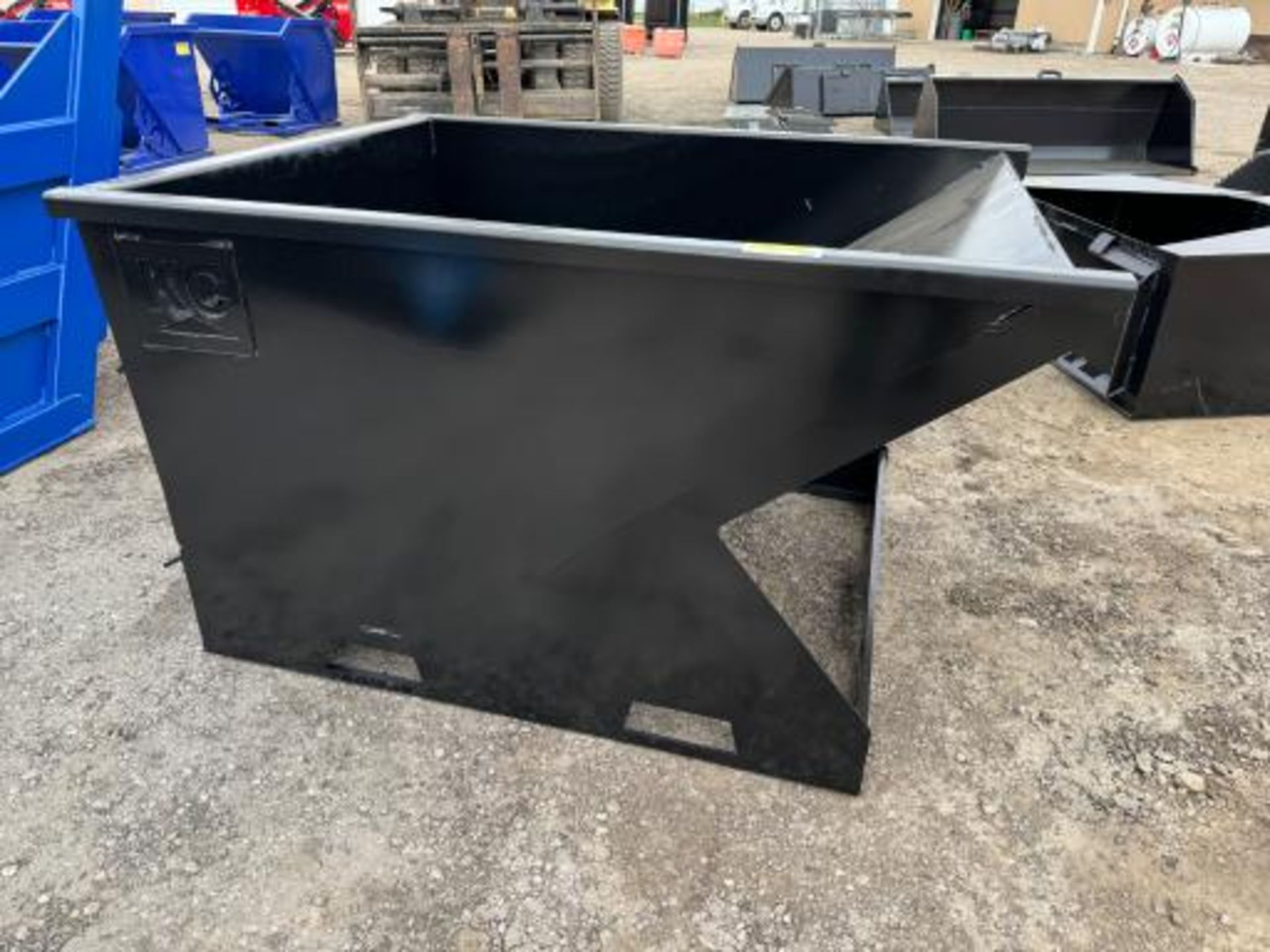 1.5 Cubic Yard Skid Steer Hopper