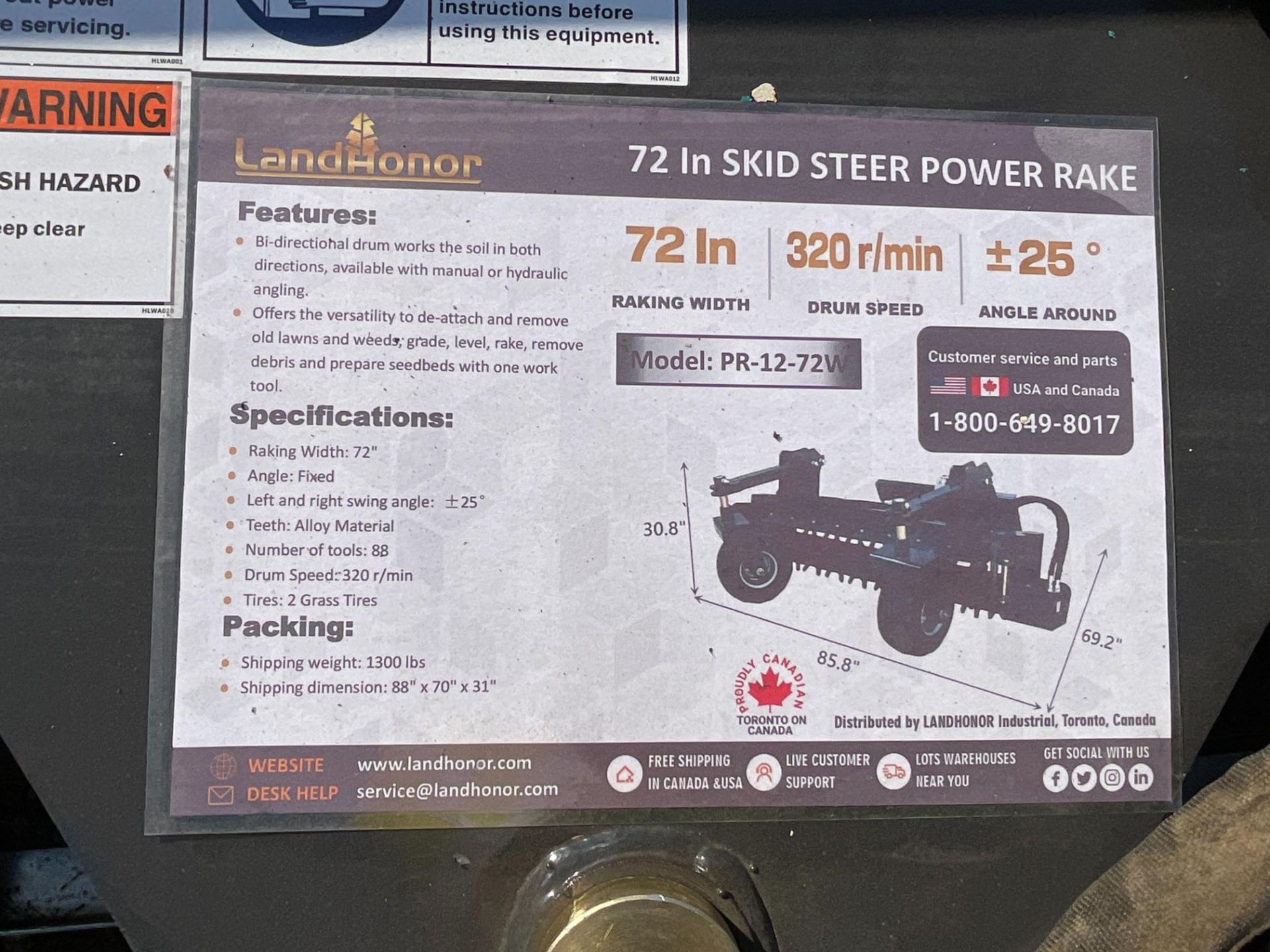 Landhonor PR-12-72W Power Rake - Bild 4 aus 5