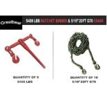10 Greatbear 5/16" Chains w/ 5 Ratchet Binders