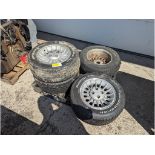 4 Fox Body Mustang GT Wheels & Tires, 1 Tire Shredded