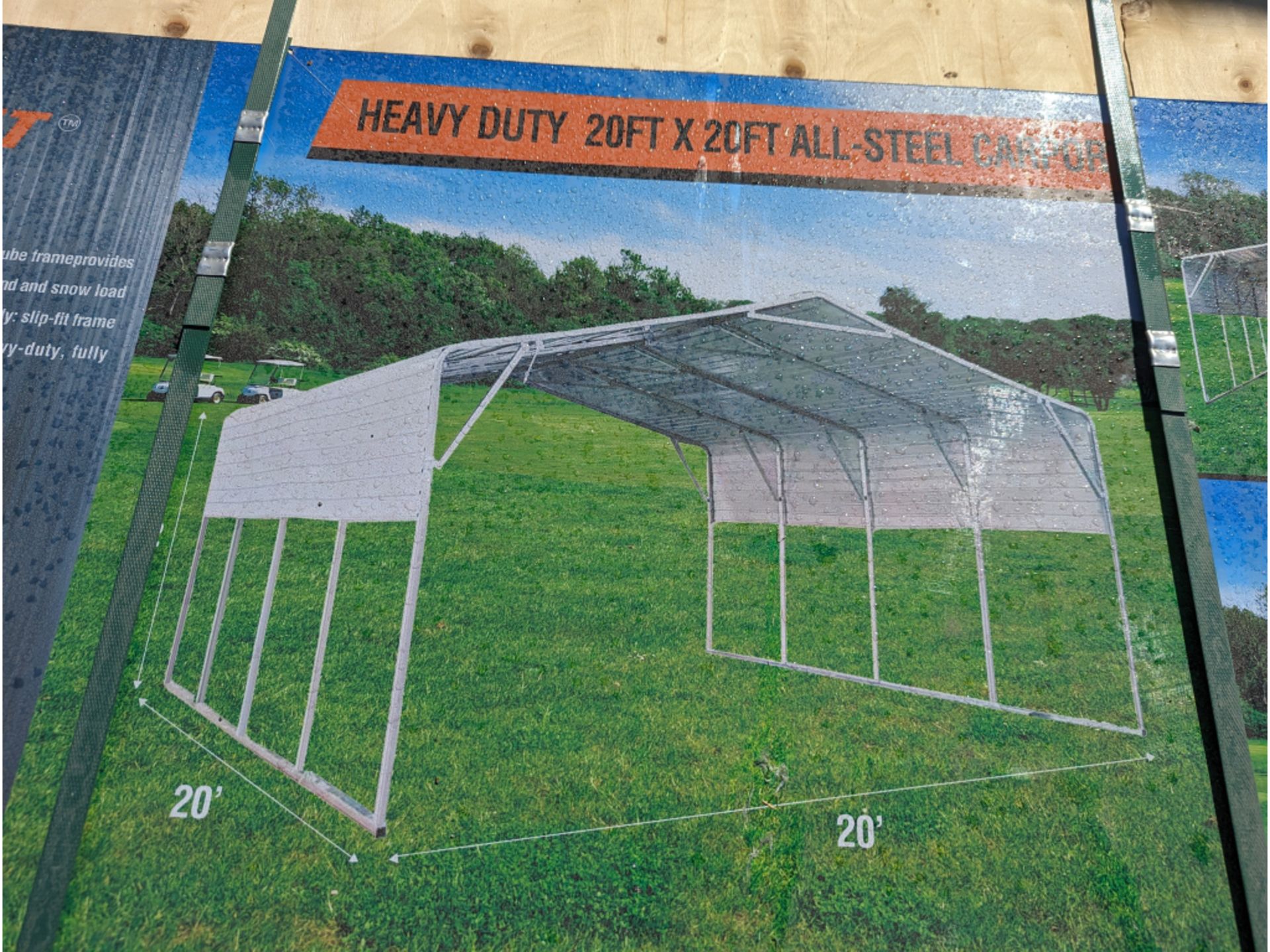 Diggit 20'x20' All Steel Carport - Image 4 of 5