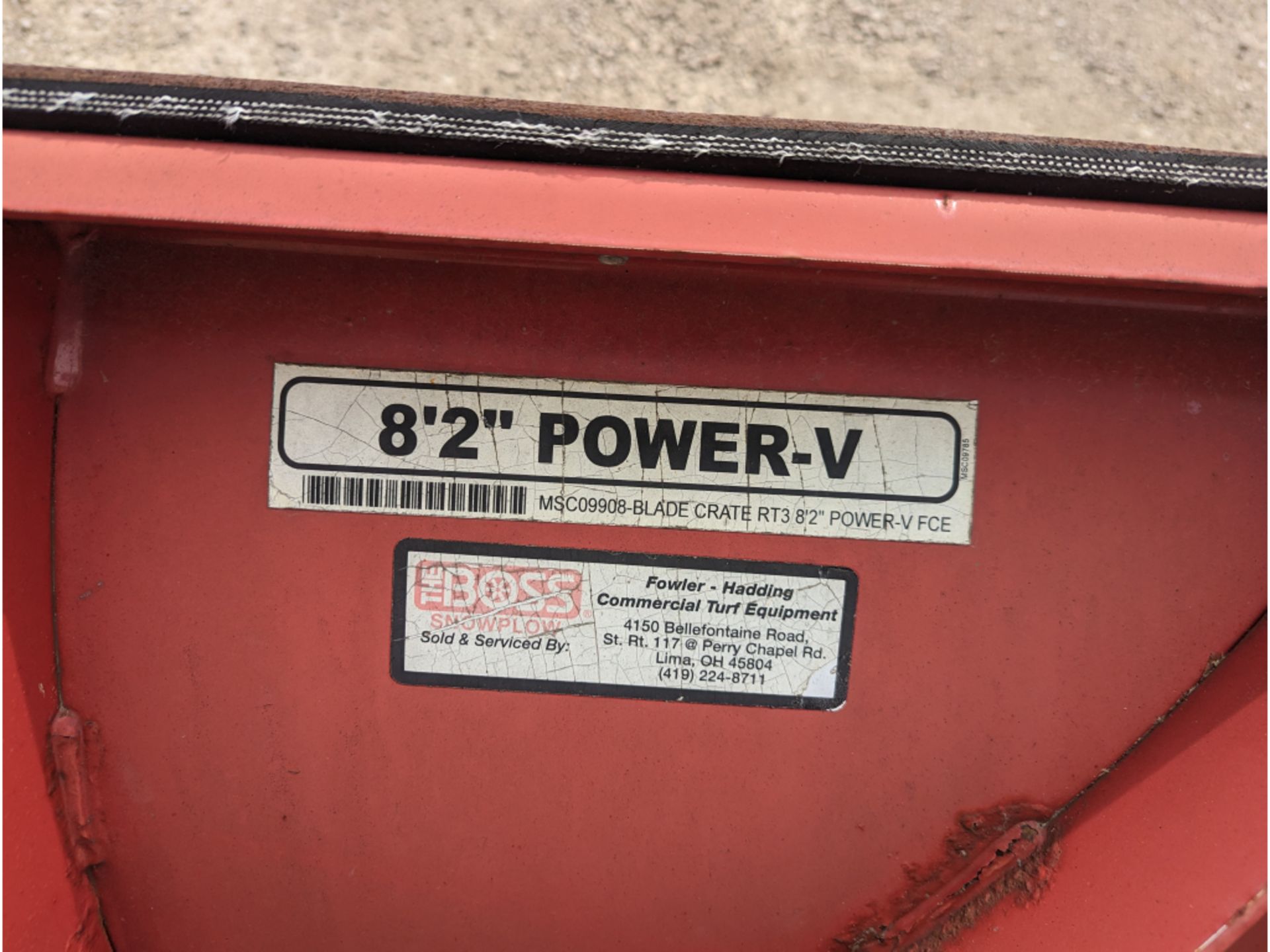 Boss 8'2" Power V Snow Plow, RT3 - Image 7 of 8