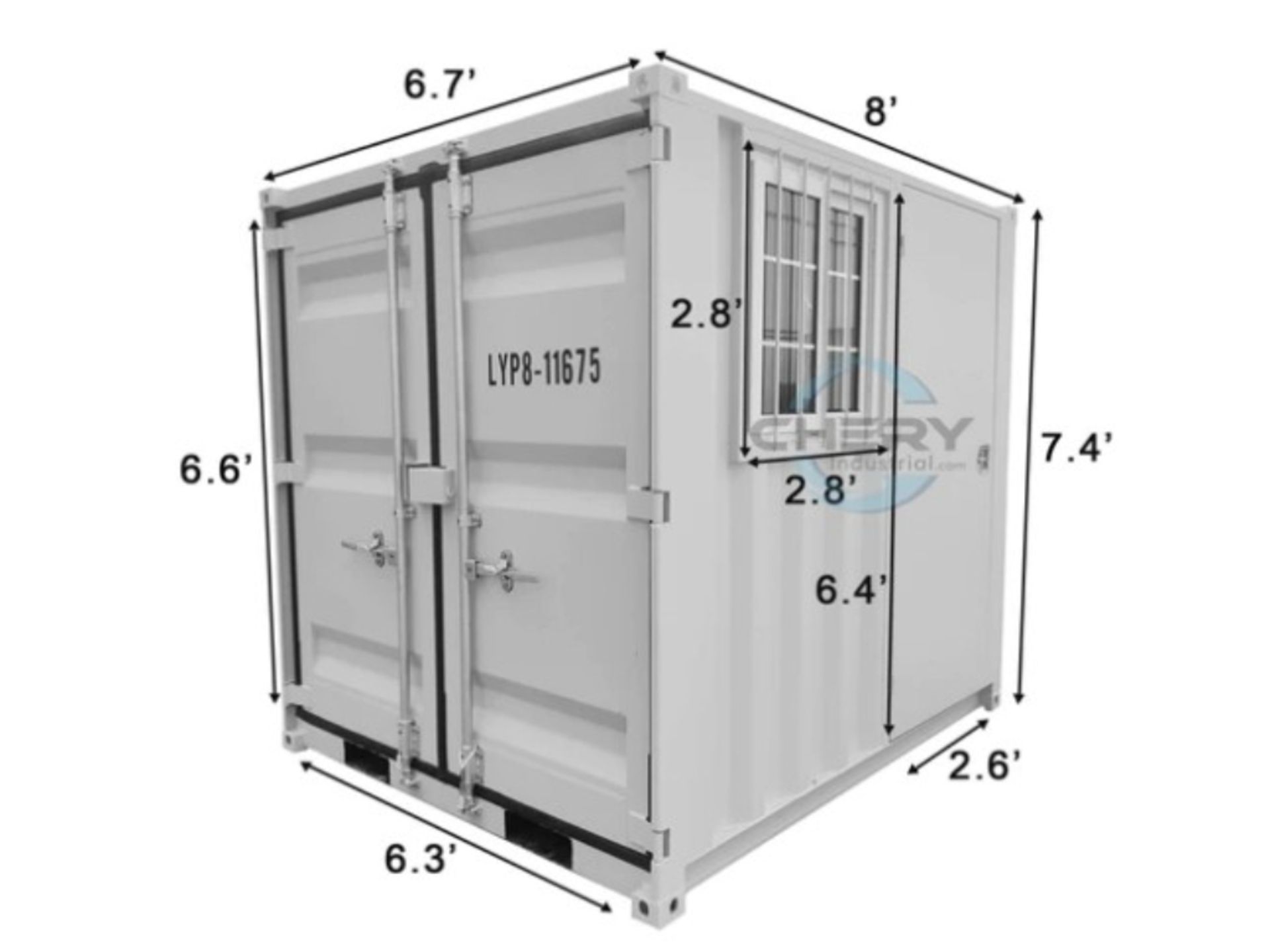 8' Container w/ Side Window