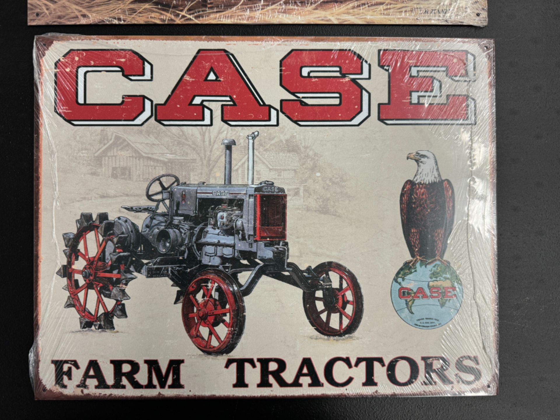"2 Retro Vintage Signs" Remington UMC & Case Farm Tractors - Image 2 of 3