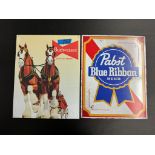 "2 Retro Vintage Signs" Pabst & Budwesier King Of Beers