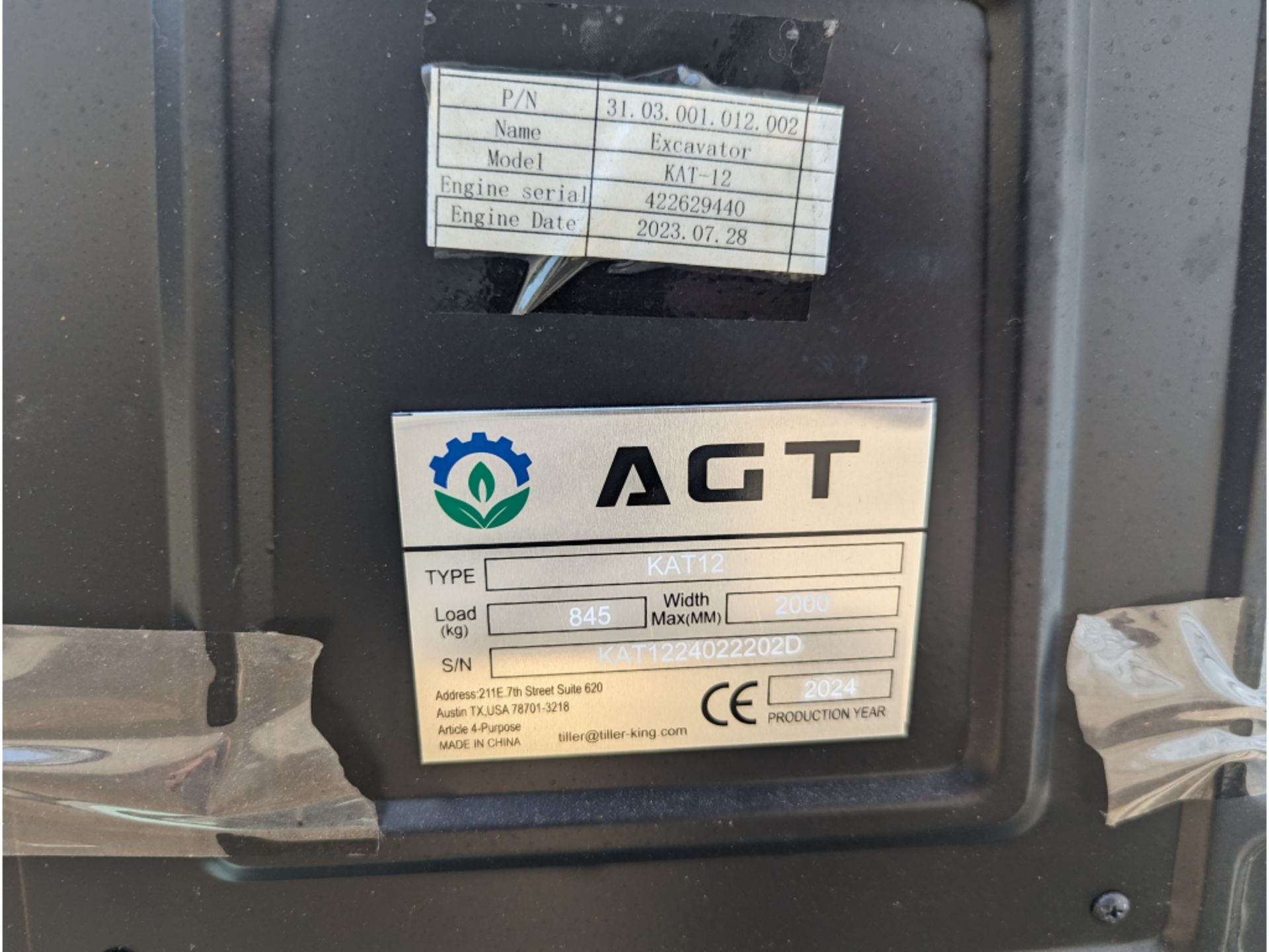 AGT KAT12 Mini Excavator - Image 9 of 10