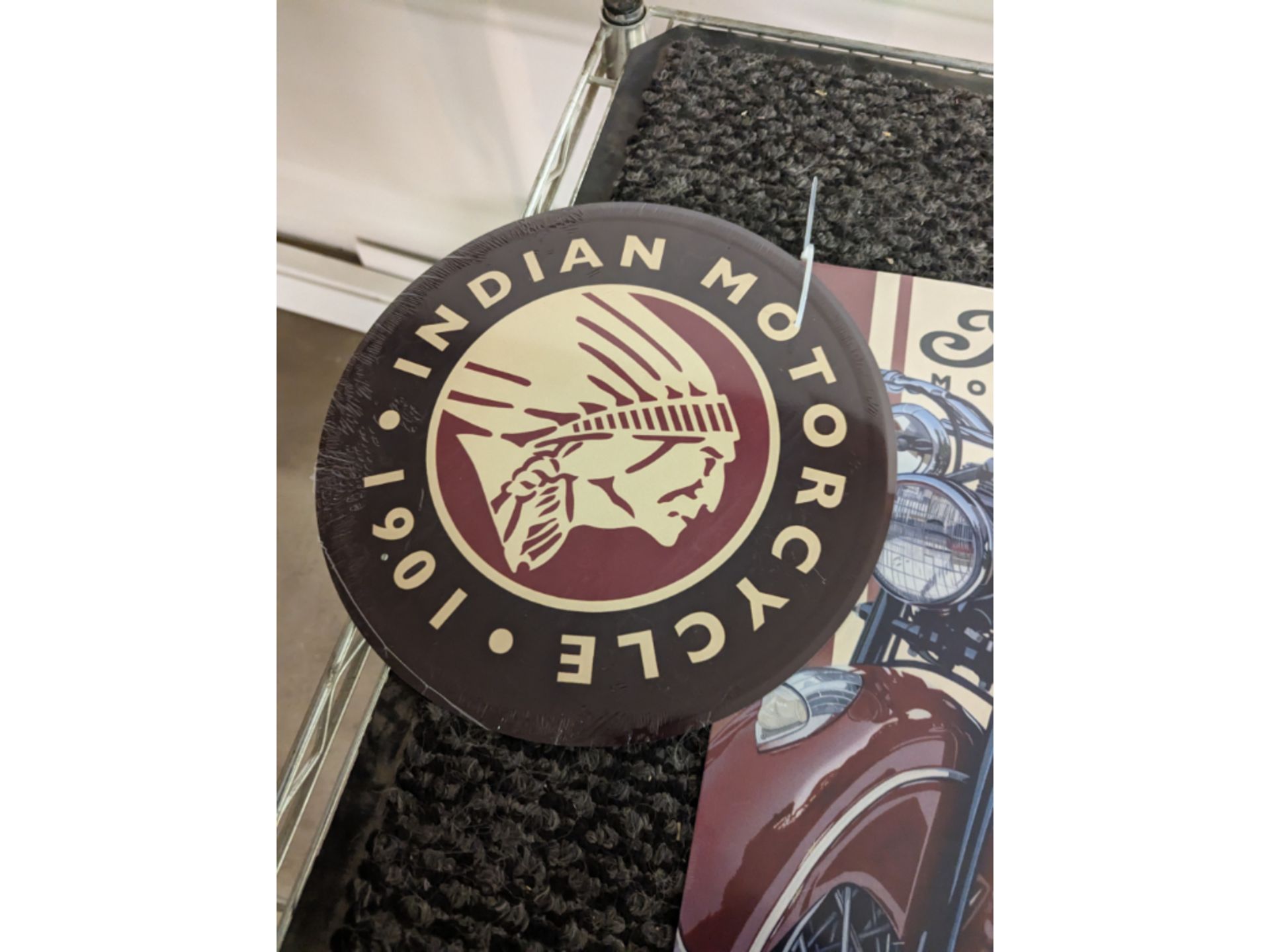 "2 Retro Vintage Signs" Indian Motorcyles - Image 3 of 3