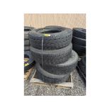 (4) Michelin XZUS 2 315/80R22.5 commercial truck tires USED Virgin Tread Surplus Take Off