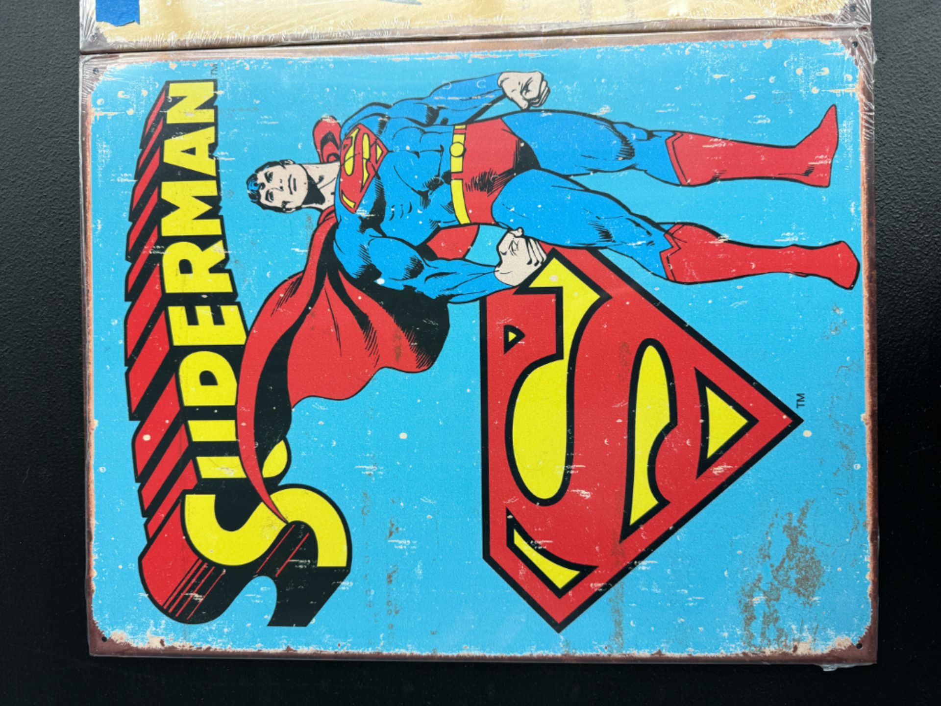 "2 Retro Vintage Signs" Superman & Batman - Image 3 of 3