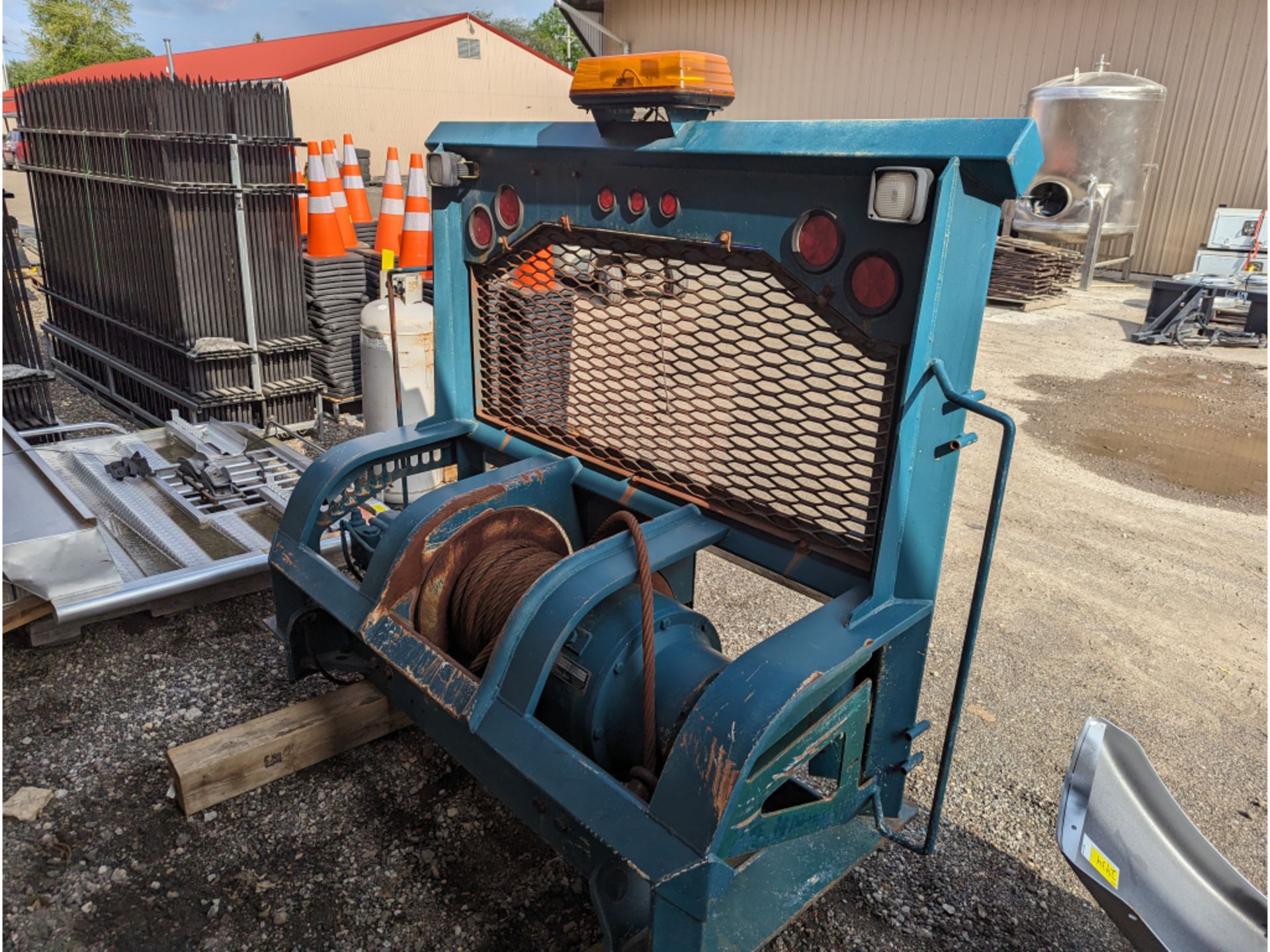 Tulsa Ruffnek Winch Cable Heavy Duty Towing Gear 80,000 lbs RN80P 1" cable Surplus Used Take off - Image 3 of 6