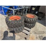 4 10-16.5 Skid Steer Tires & Rims