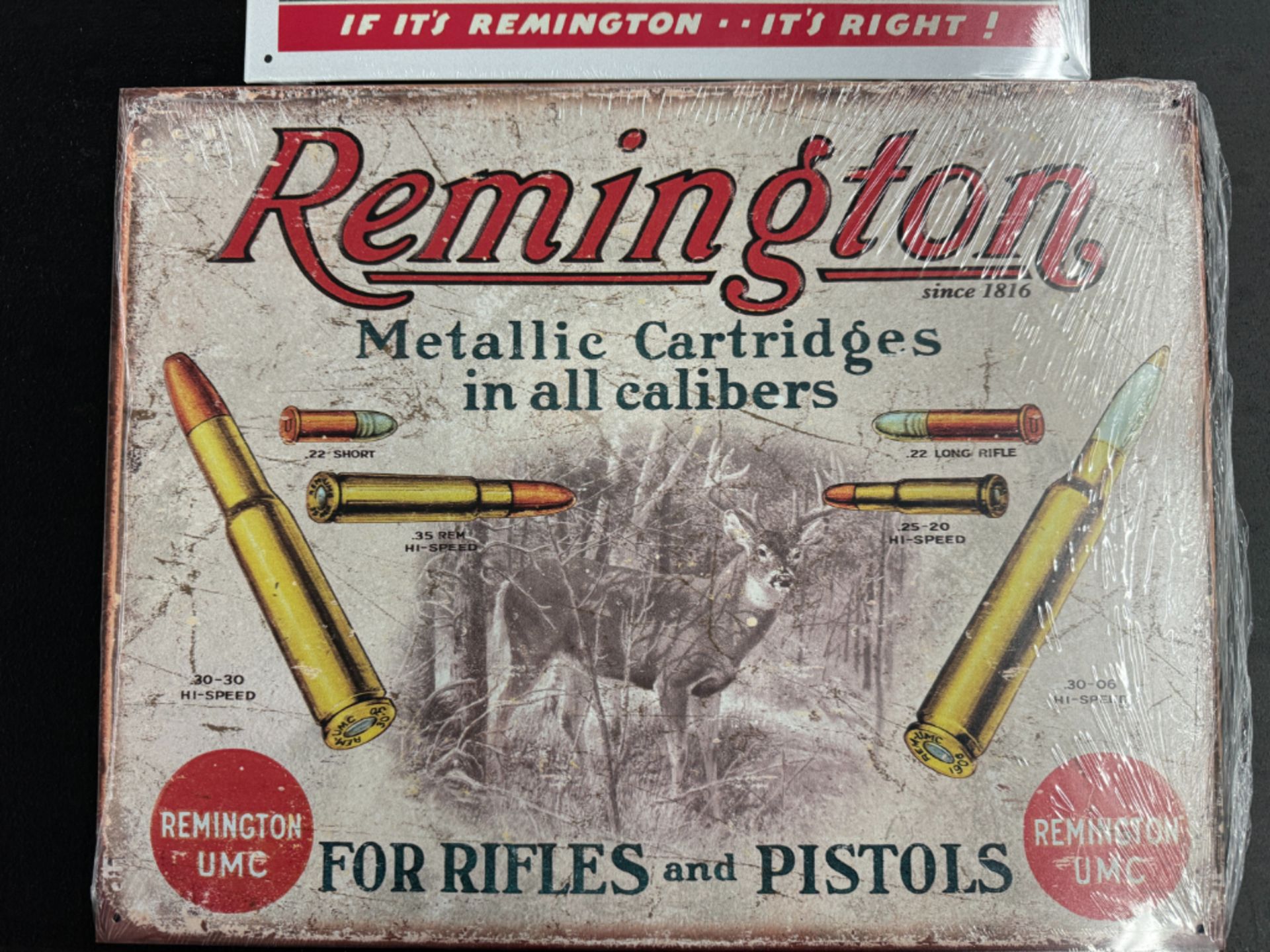 "2 Retro Vintage Signs" Remington Cartridges - Image 2 of 3