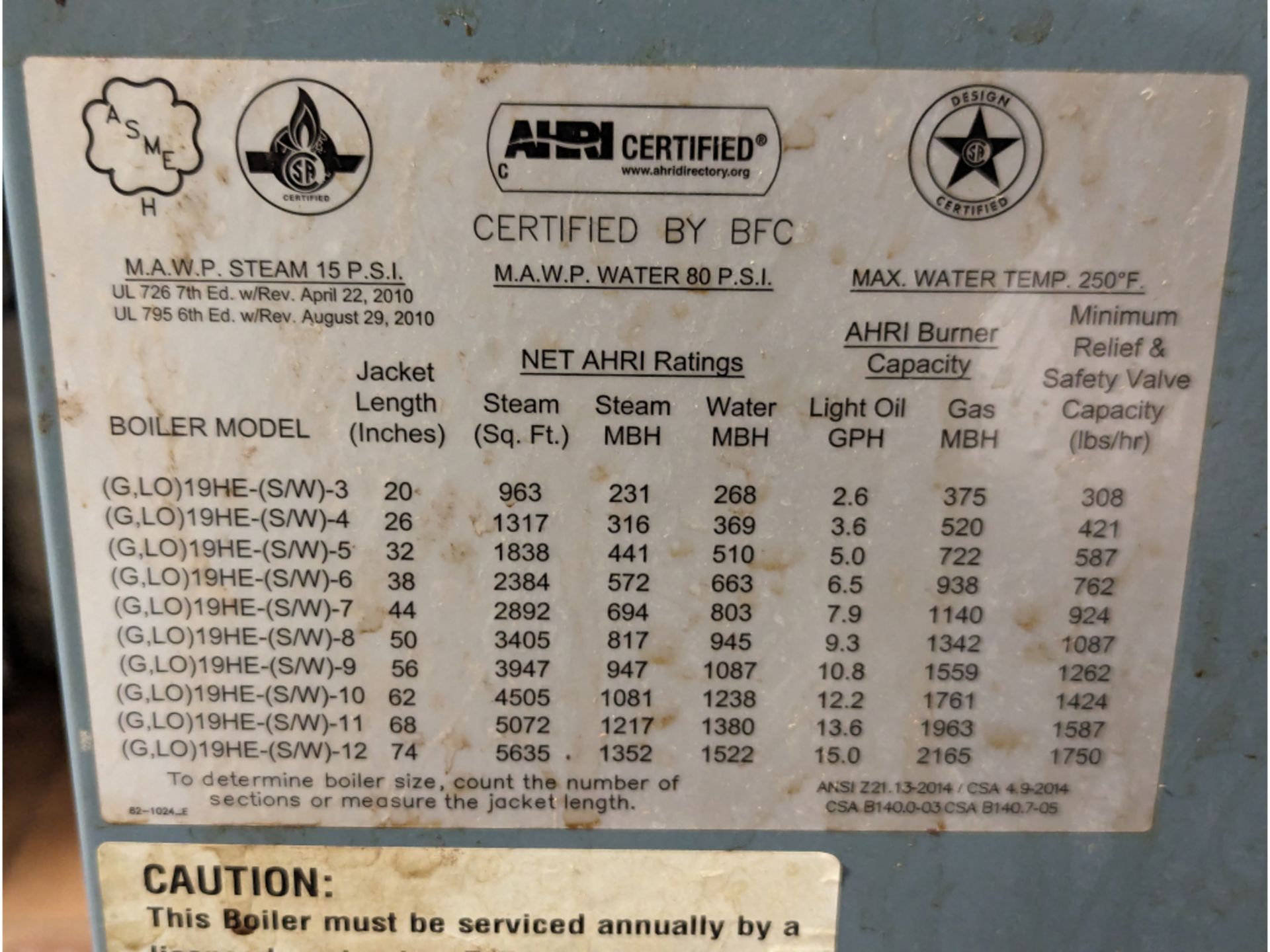 Smith 19HE-05 Natural Gas Boiler - Image 6 of 10