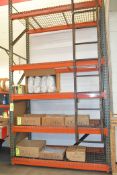 Section of 72 in. Wide x 36 in. Deep x 144 in. High Pallet Racking with 10 ft. Mounted Steel