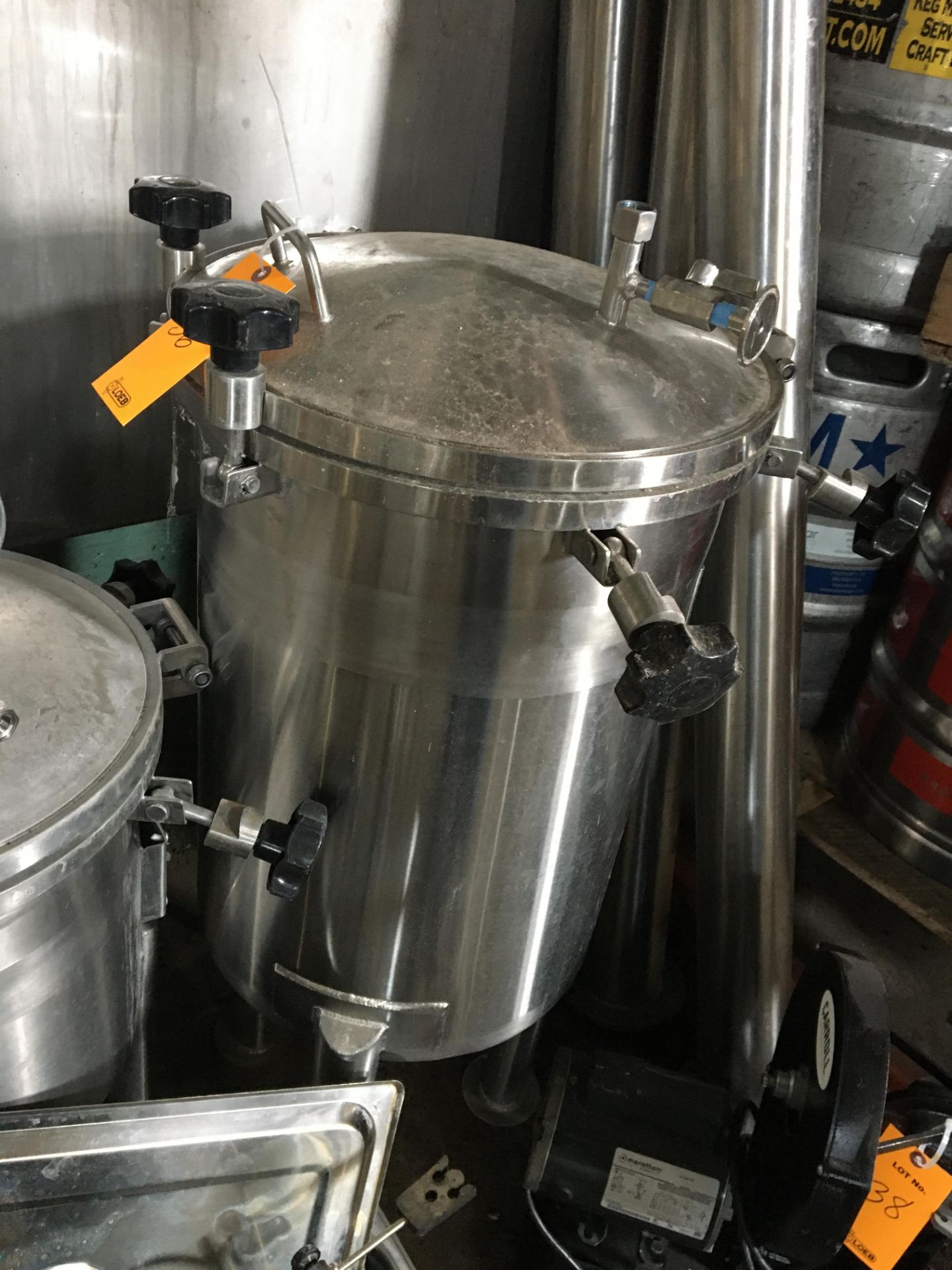 50-L Minnetonka Hops Back Tank, Stainless Steel; Vessel That a brewing vat into which the wort is - Image 4 of 6