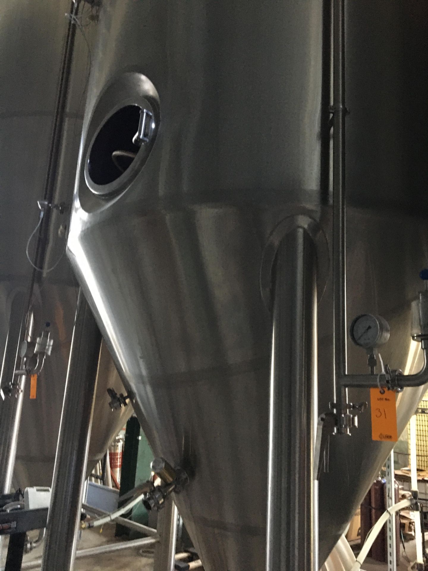 80-BBL Minnetonka Fermentation Tank, Model 80-BBL, Year 2017, Stainless Steel; Vessel store wort and - Image 7 of 17