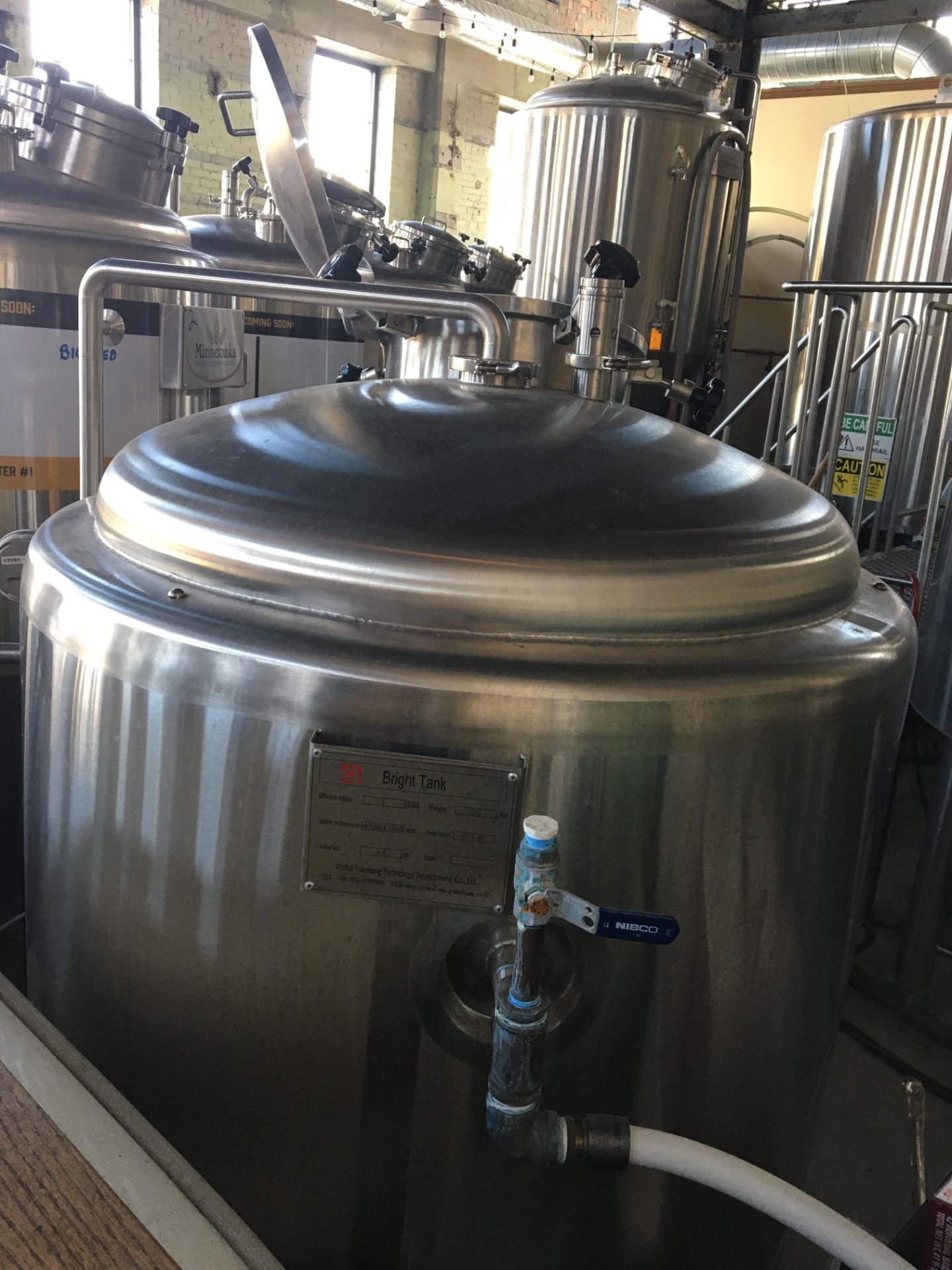 5-BBL Minnetonka Bright Tank, Stainless Steel; storage for finished beer - Image 5 of 8
