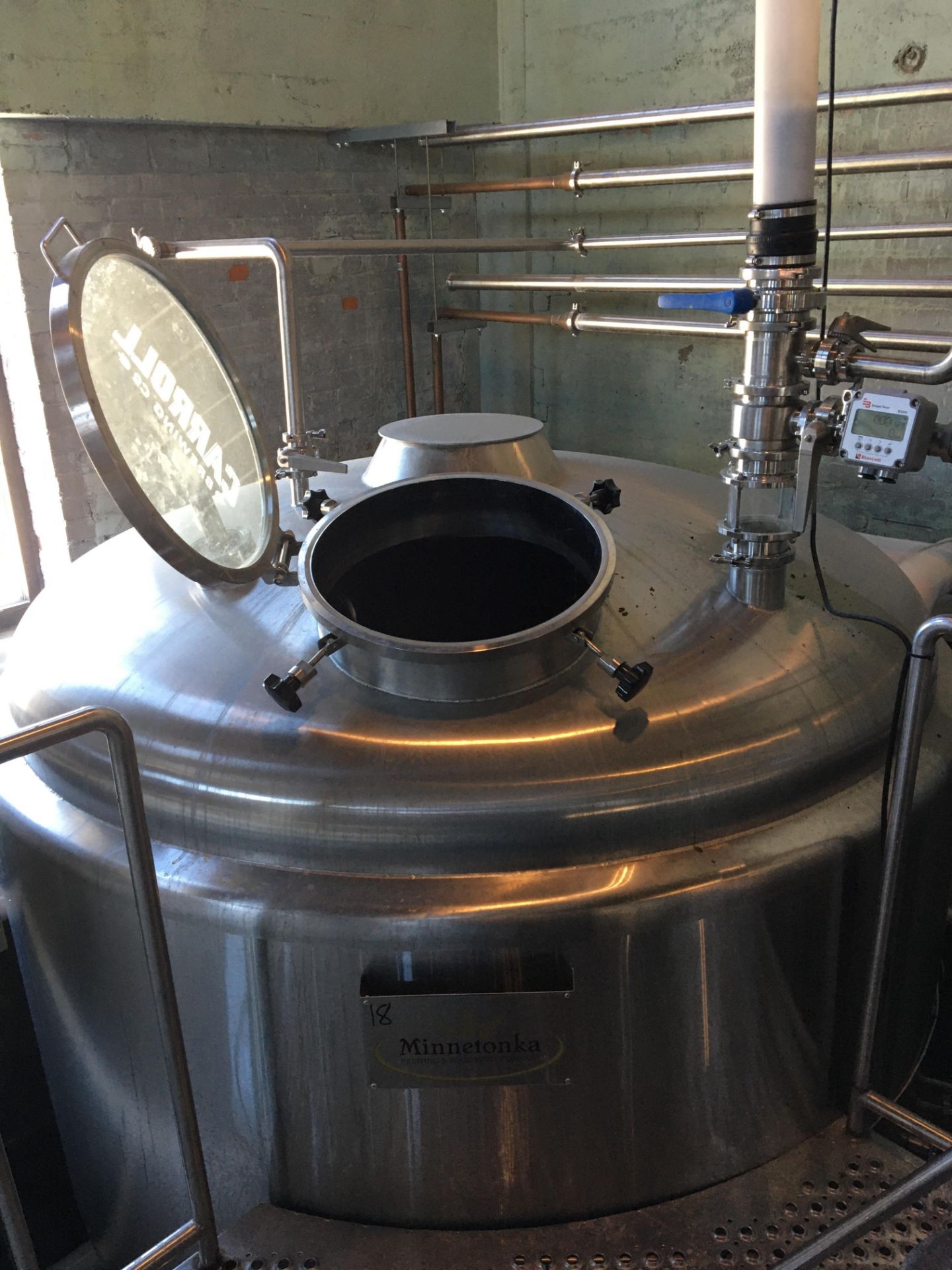 Complete 20 BBL Brewhouse Including 20-BBL Minnetonka Whirlpool Tank Stainless Steel; - Image 43 of 75