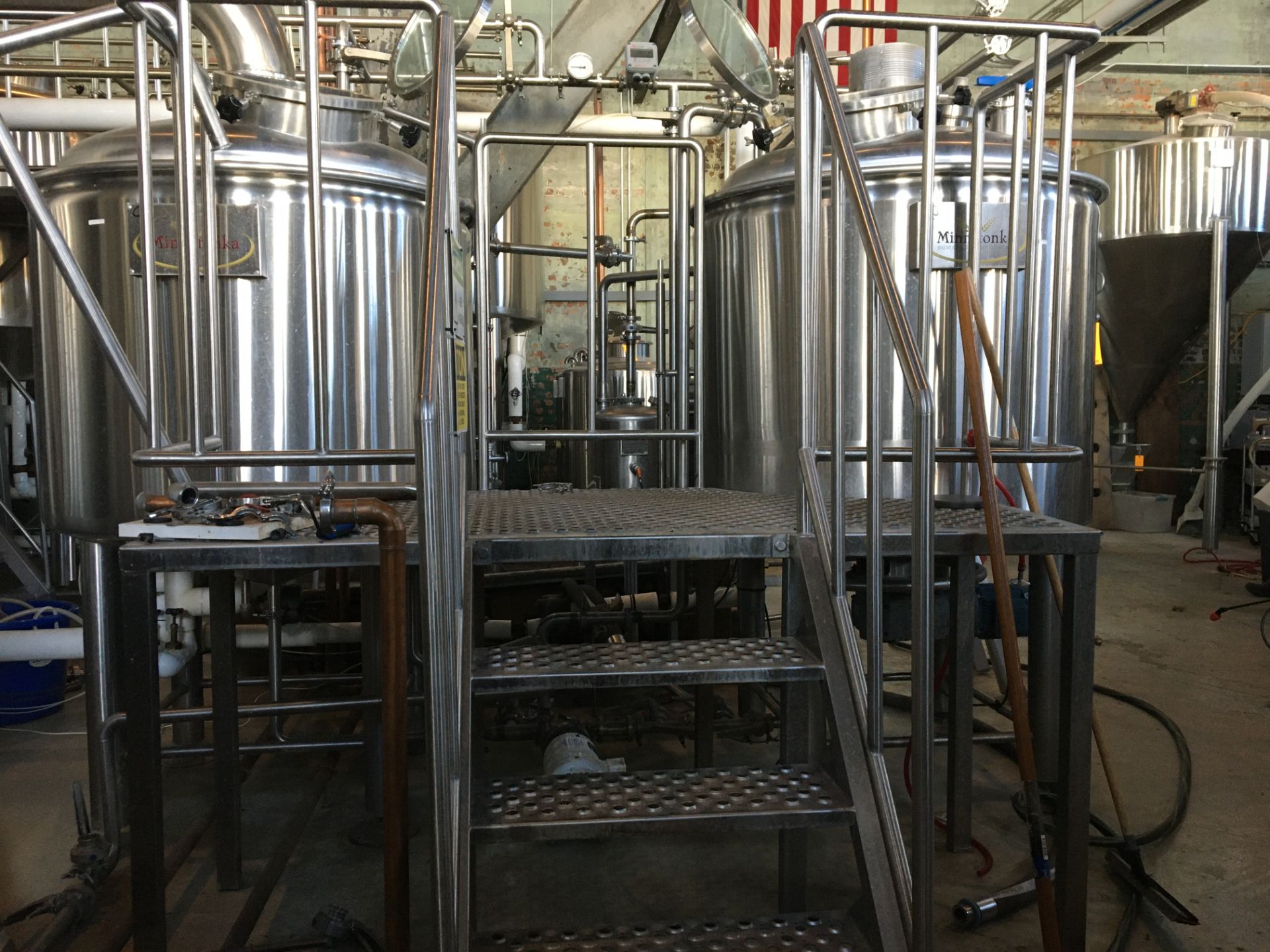 Complete 5 BBL Brewhouse Including 5-BBL Minnetonka Brew kettle/Whirlpool Tank, Stainless Steel; - Image 5 of 66