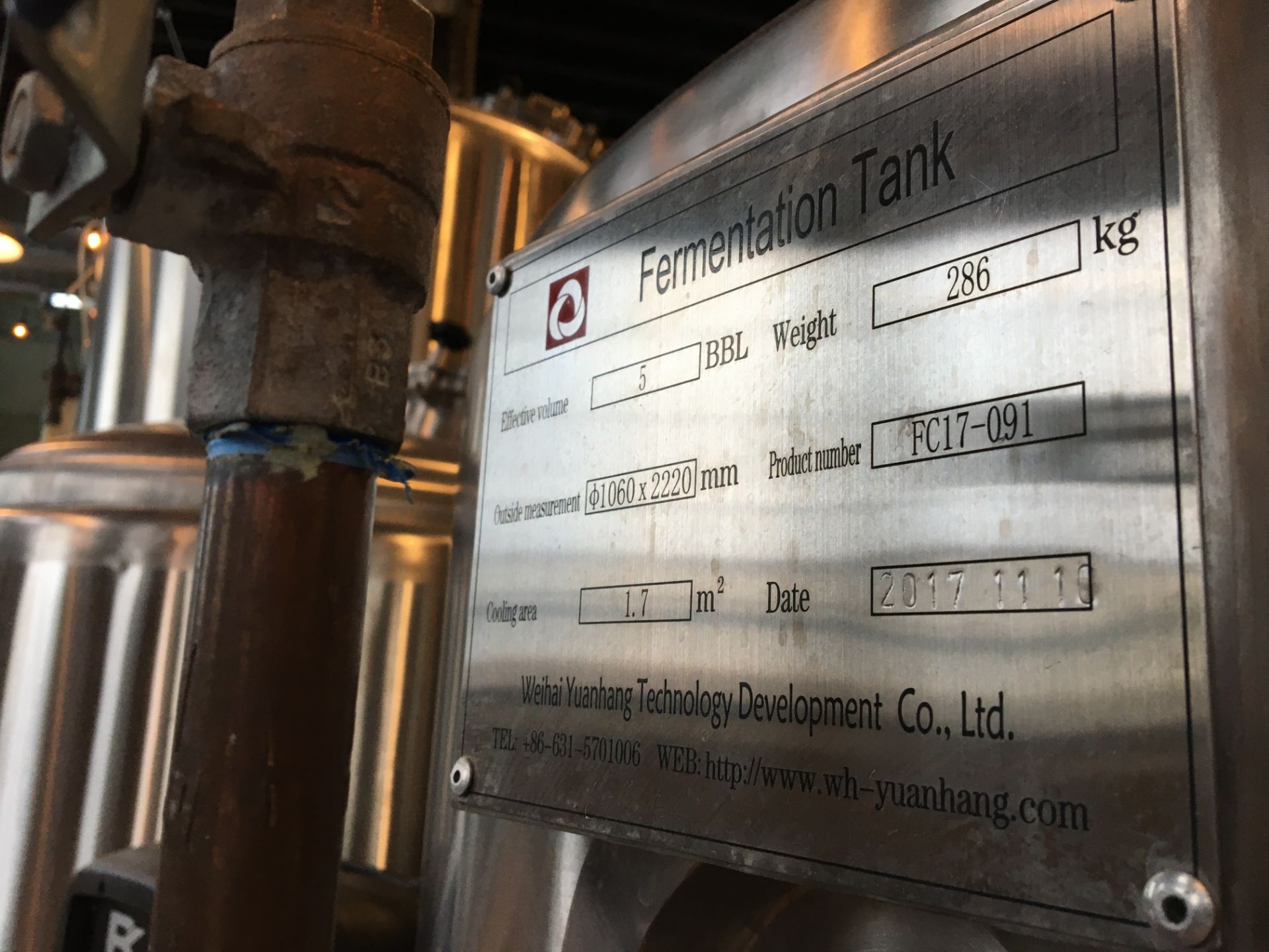 5 BBL- Minnetonka Fermentation Tank, - Image 11 of 14